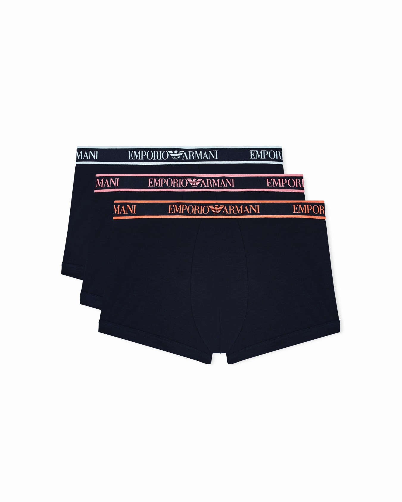 Emporio Armani Emporıo Body Erkek Logo Detaylı Elsatik Bel Bantlı Esnek Pamuklu Üçlü Paket Lacivert Boxer EM000259 AF20669-MB139