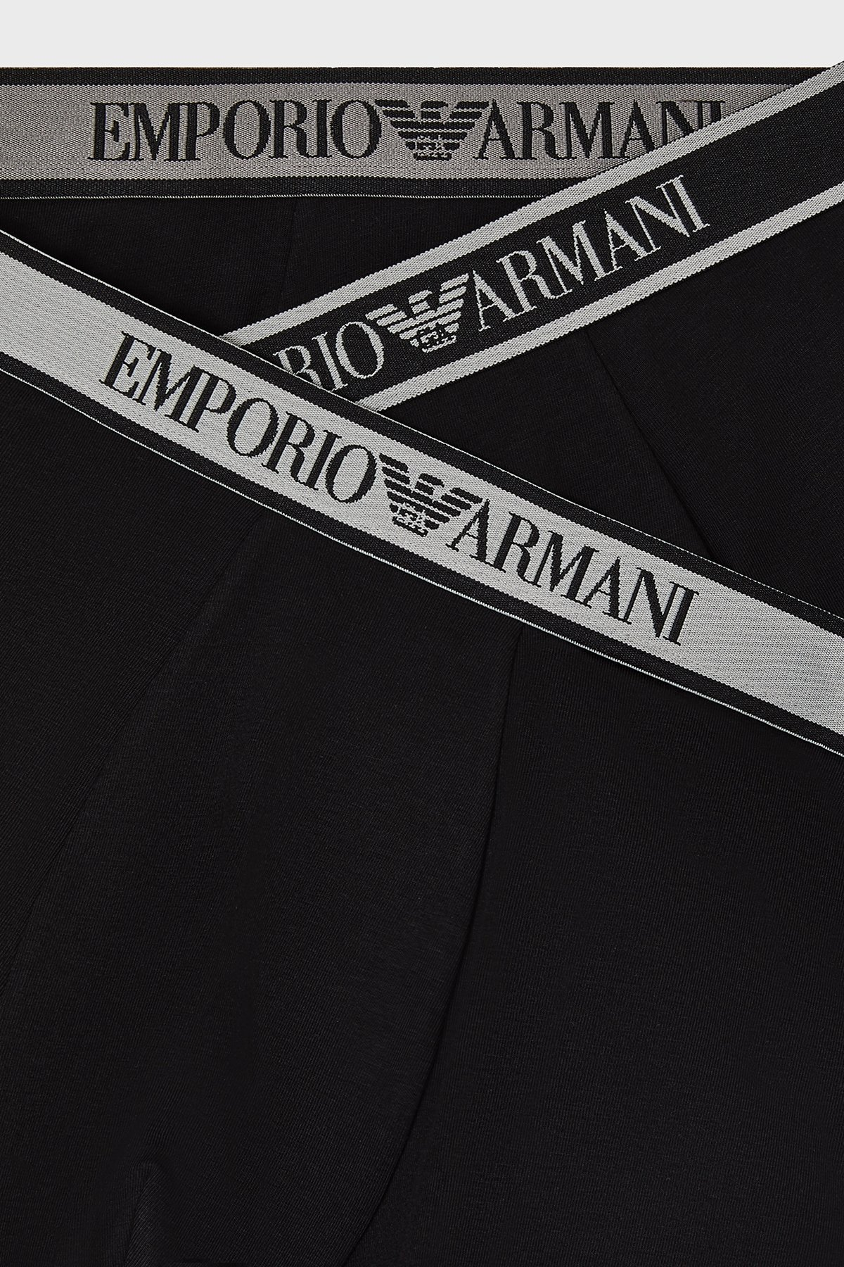 Emporio Armani Emporıo Body Erkek Logo Detaylı Elsatik Bel Bantlı Esnek Pamuklu Üçlü Paket Siyah Boxer EM000259 AF20669-MC061