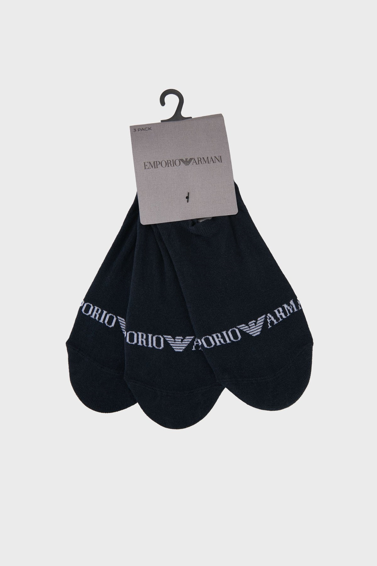 Emporio Armani Emporıo Body Erkek Logo İmzalı Pamuklu Üçlü Paket Lacivert Çorap EM000548 AF20083-MB153