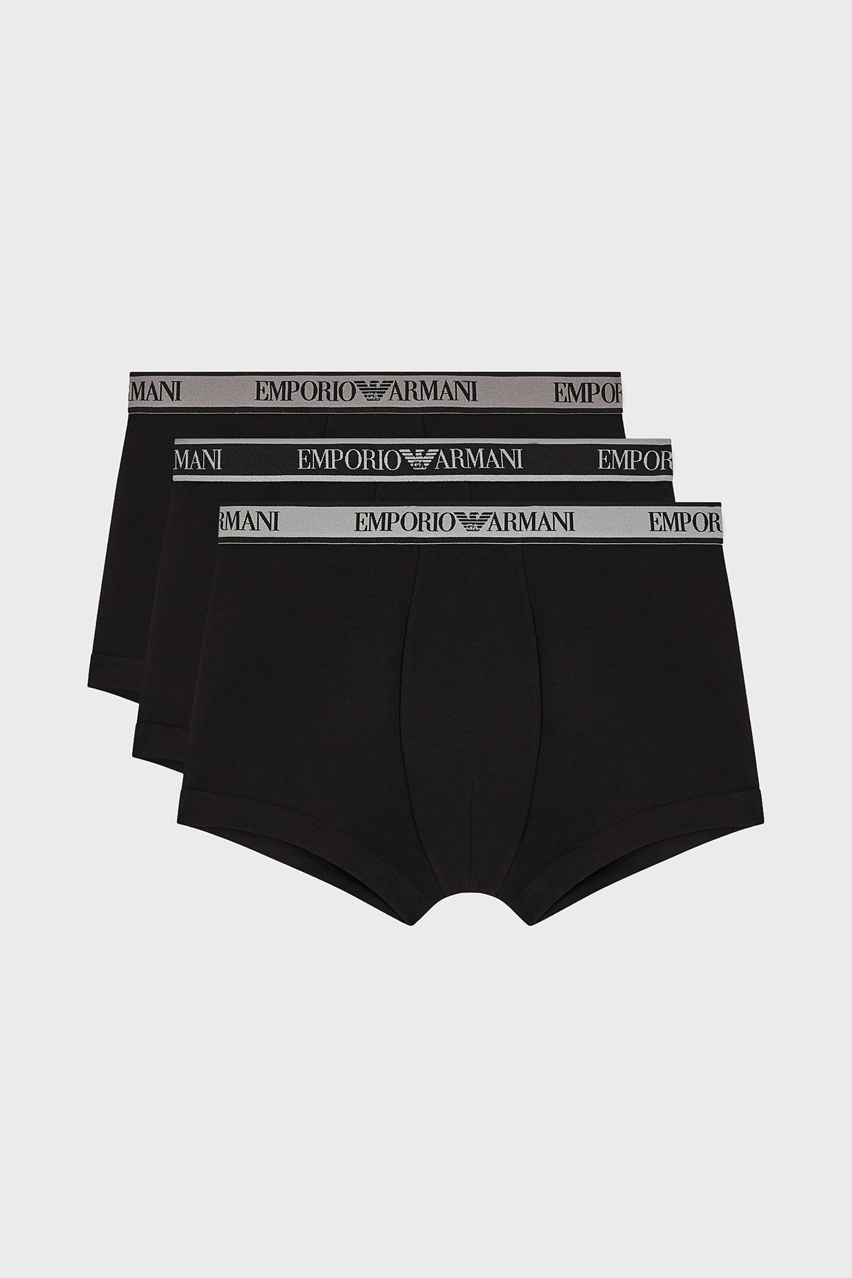 Emporio Armani Emporıo Body Erkek Logo Detaylı Elsatik Bel Bantlı Esnek Pamuklu Üçlü Paket Siyah Boxer EM000259 AF20669-MC061
