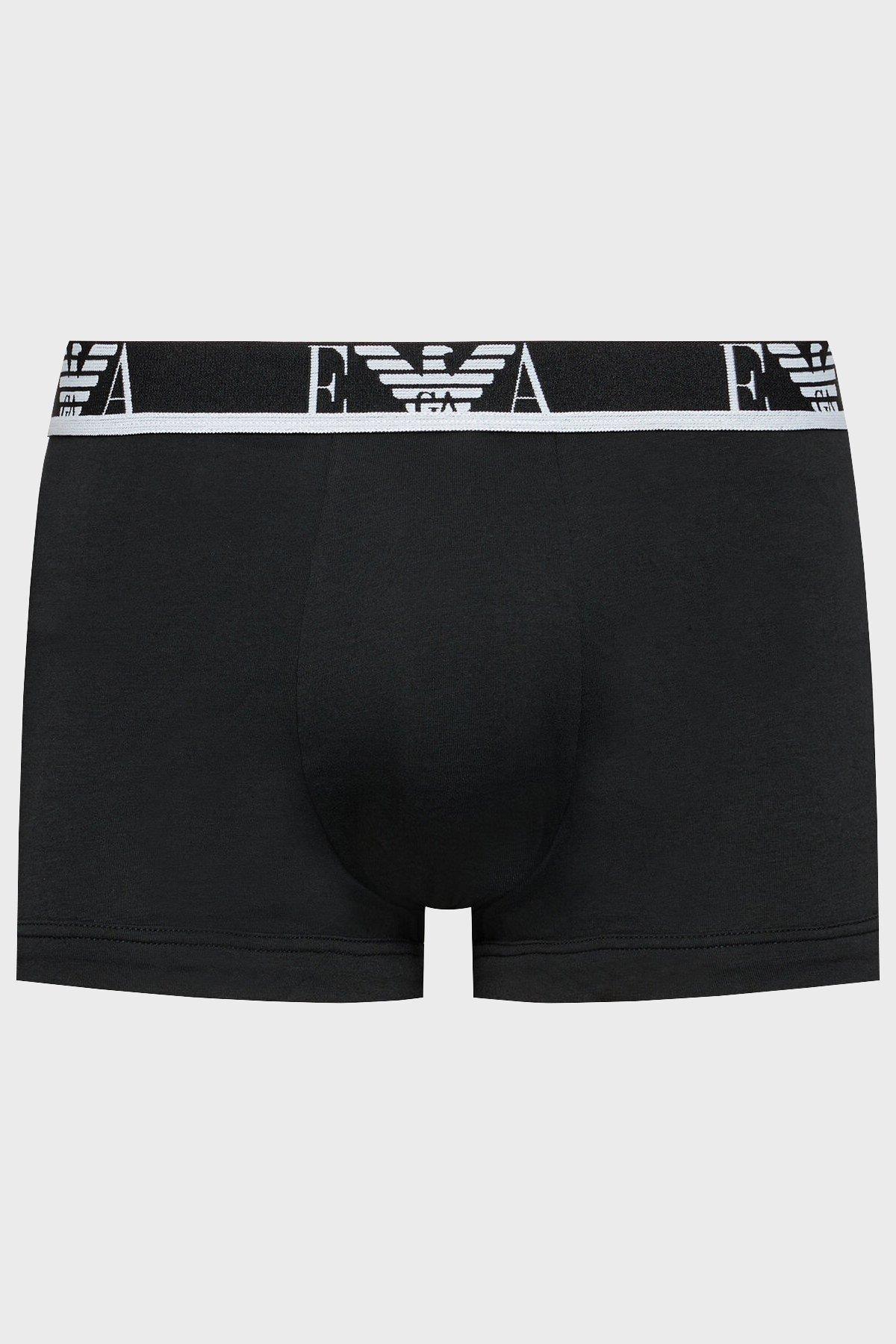 Emporio Armani Emporıo Body Erkek Marka Logolu Beli Lastikli Siyah Boxer 111357 1A715-SIYAH