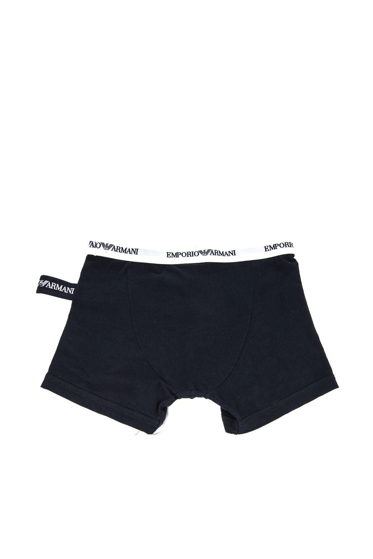 Emporio Armani Emporıo Body Erkek Marka Logolu Beli Lastikli Siyah-Beyaz Boxer CC717 111268-410