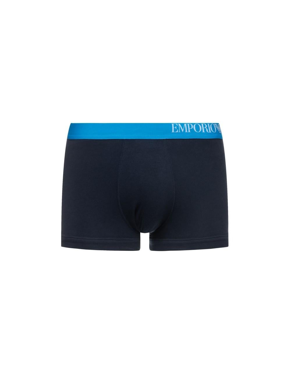 Emporio Armani Emporıo Body Erkek Marka Logolu Beli Lastikli Mavi Boxer 111357 CS713-BEY/SIY/MA