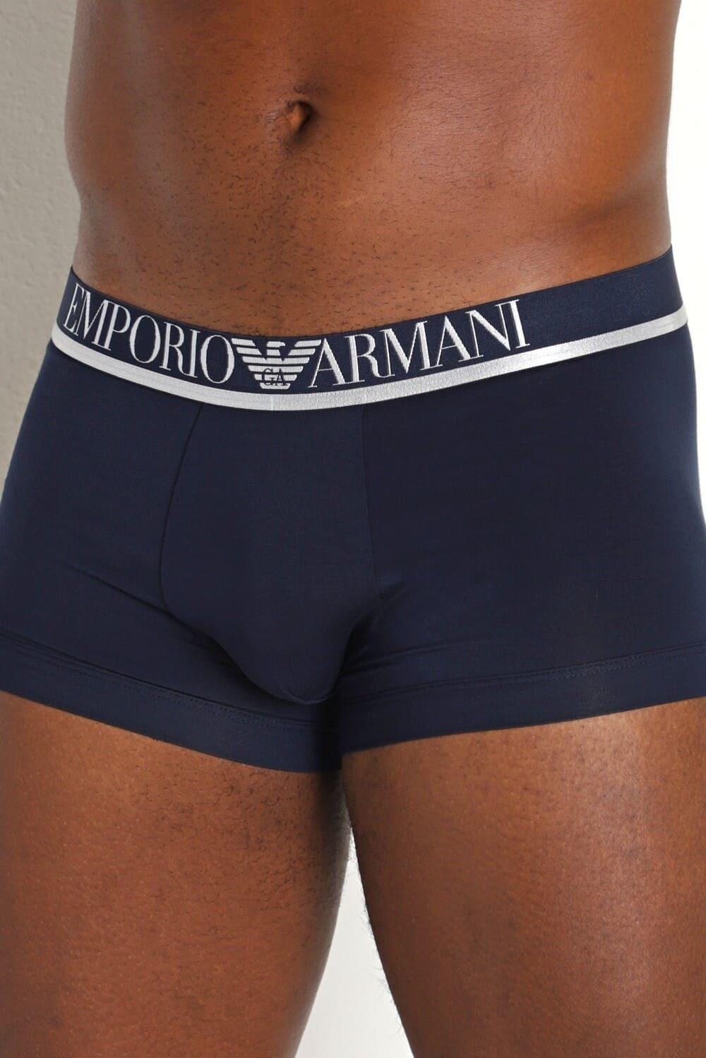 Emporio Armani Emporıo Body Erkek Marka Logolu Beli Lastikli Lacivert Boxer 111389 1A511-LACİVERT