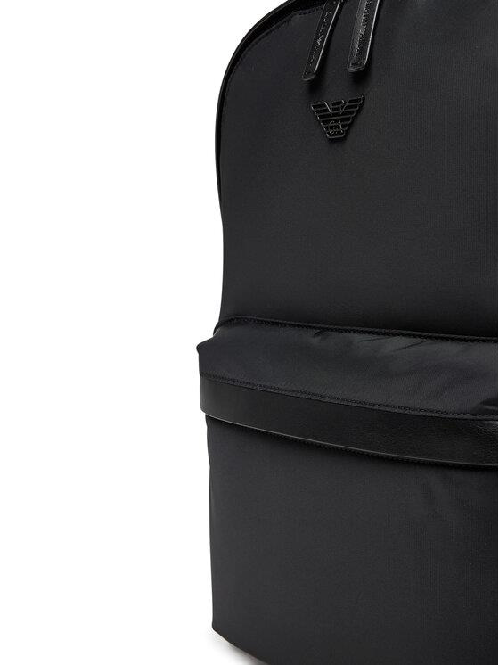 Emporio Armani Emporıo Body Erkek Metalik Logo Rozetli Fermuarlı Ön Cepli Ayarlanabilir Askılı Siyah Sırt Çantası EM001795 AF13454-UC001