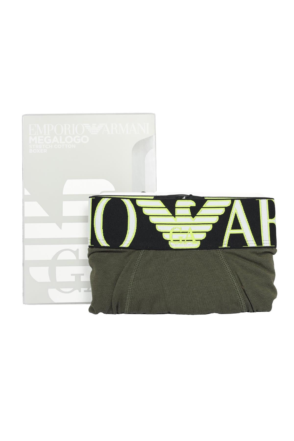 Emporio Armani Emporıo Body Erkek Normal Belli Pamuklu Logo Desenli Yeşil Boxer 110818 1P516-581