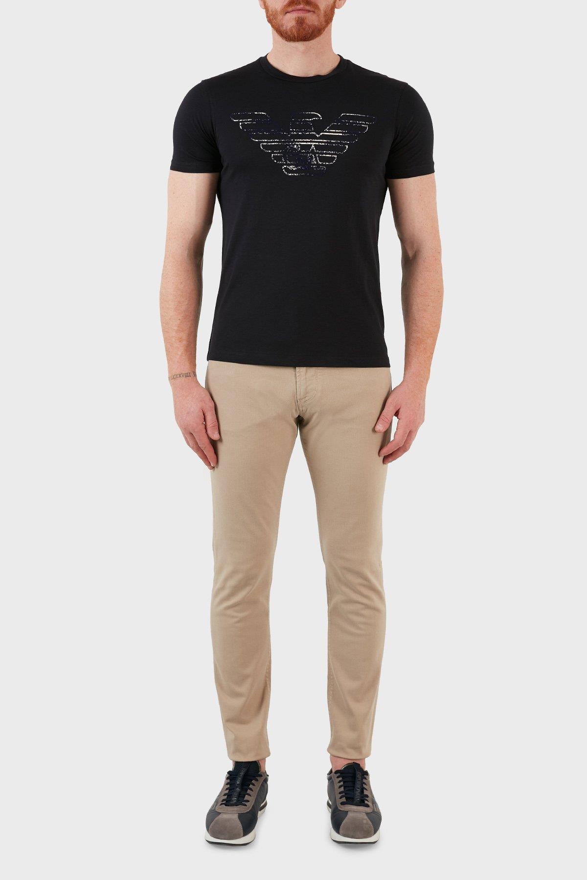 Erkek Normal Belli Dar Kesim Düz Paça Kahverengi Jeans 3L1J06 1N4RZ-0143