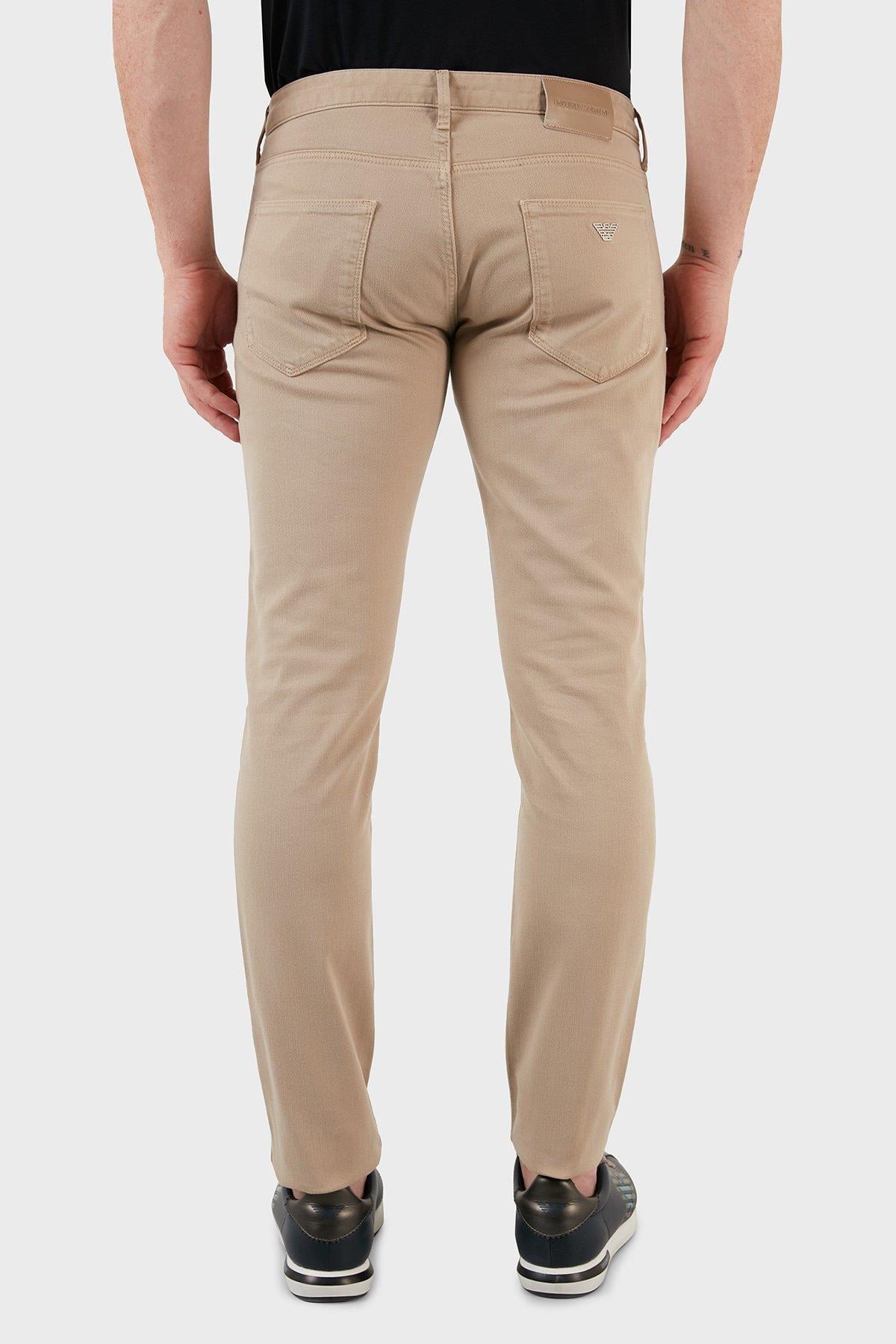Erkek Normal Belli Dar Kesim Düz Paça Kahverengi Jeans 3L1J06 1N4RZ-0143