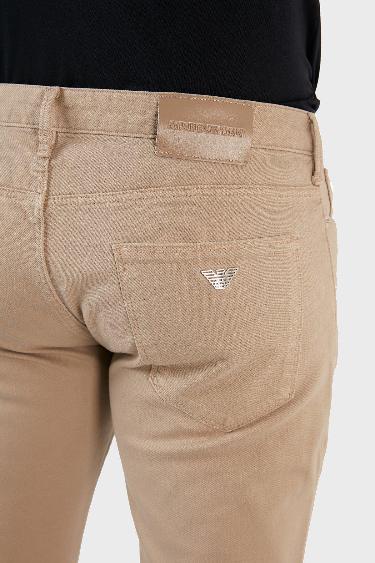 Erkek Normal Belli Dar Kesim Düz Paça Kahverengi Jeans 3L1J06 1N4RZ-0143