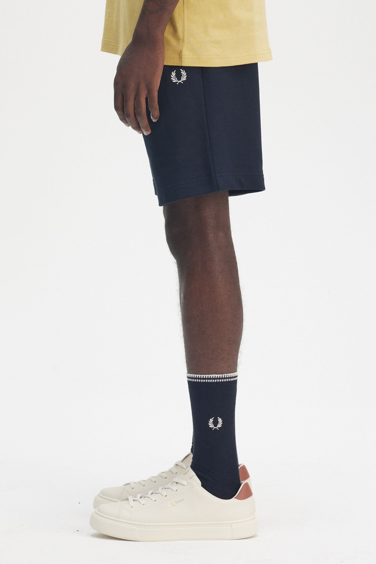 Fred Perry Fred Perry Erkek Beli Bağlamalı Kısa Boy Dokuma Kumaş Cepli Lacivert Şort S8505-608