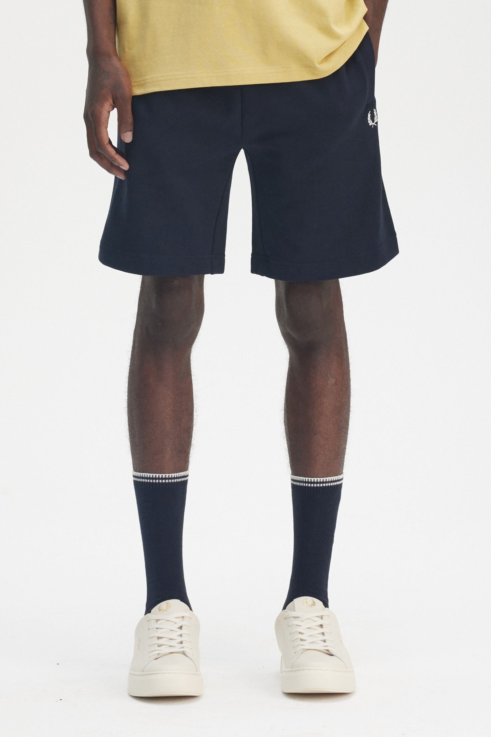 Fred Perry Fred Perry Erkek Beli Bağlamalı Kısa Boy Dokuma Kumaş Cepli Lacivert Şort S8505-608