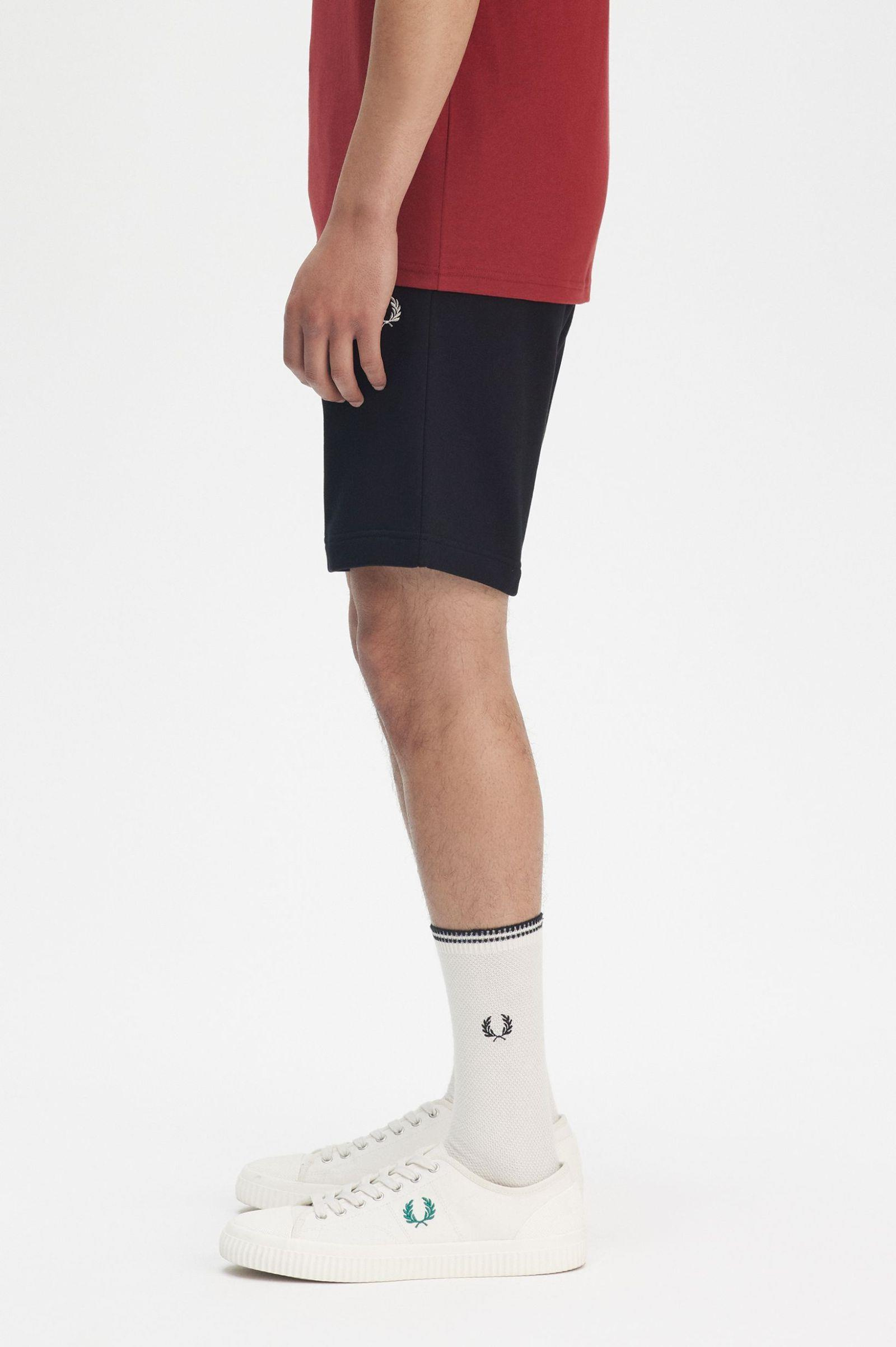 Fred Perry Fred Perry Erkek Beli Bağlamalı Kısa Boy Dokuma Kumaş Cepli Siyah Şort S8505-102