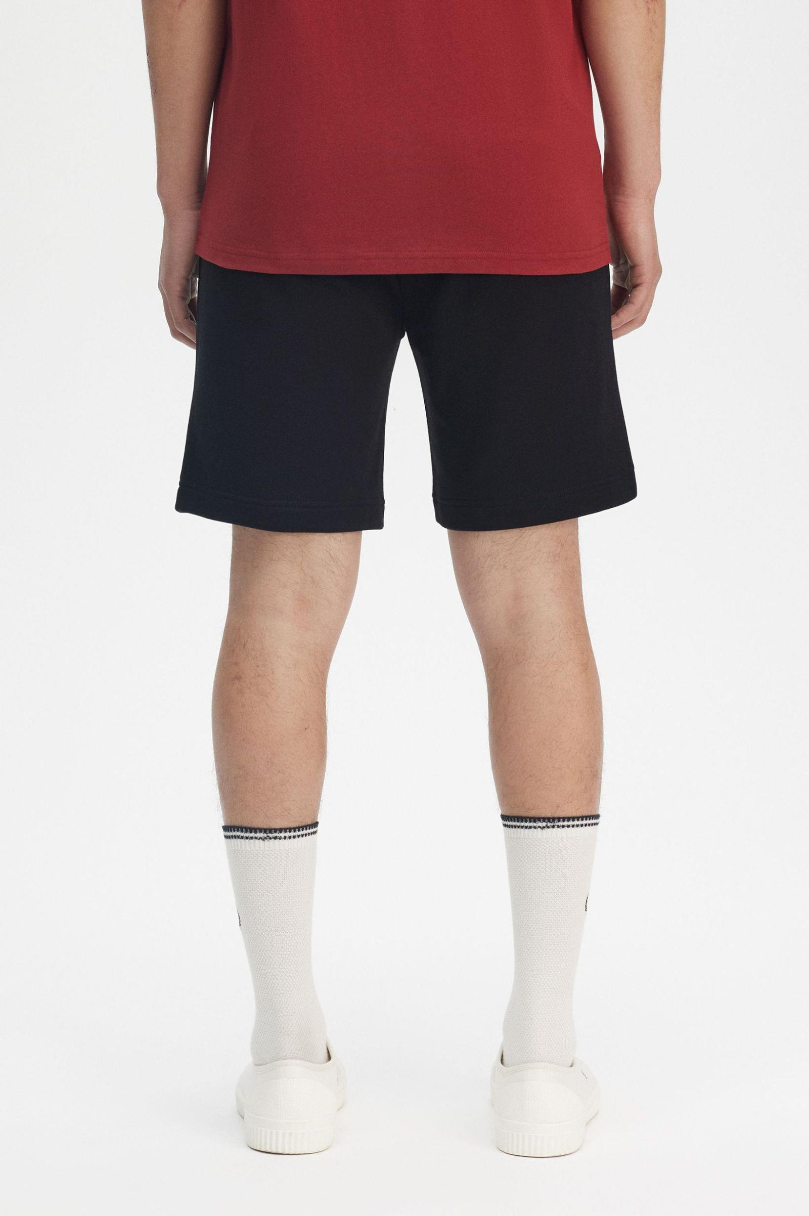 Fred Perry Fred Perry Erkek Beli Bağlamalı Kısa Boy Dokuma Kumaş Cepli Siyah Şort S8505-102