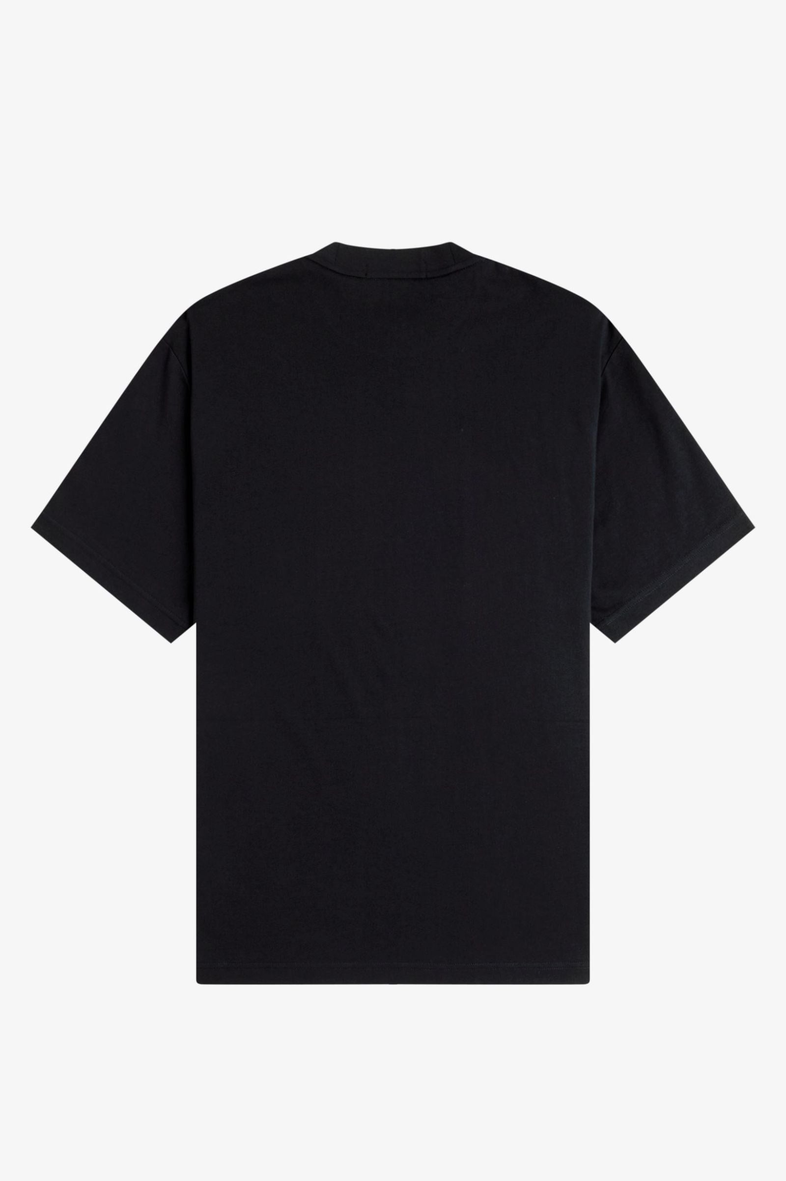 Fred Perry Fred Perry Erkek Çelenk Logo Baskılı Normal Kesim Pamuk Karışımlı Kısa Kollu Siyah T-Shirt M2404-102