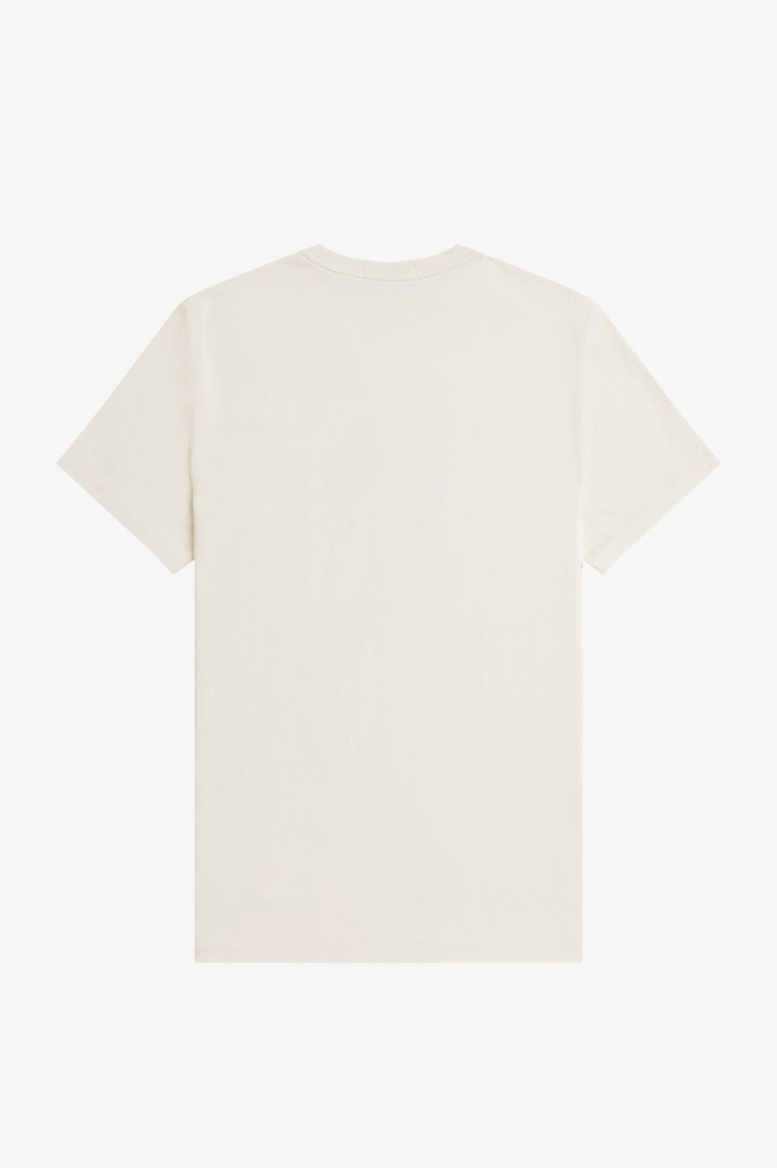 Fred Perry Fred Perry Erkek Kalın Pamuklu Jarse Kumaş Logo İşlemeli Kısa Kollu Beyaz T-Shirt M1775-560