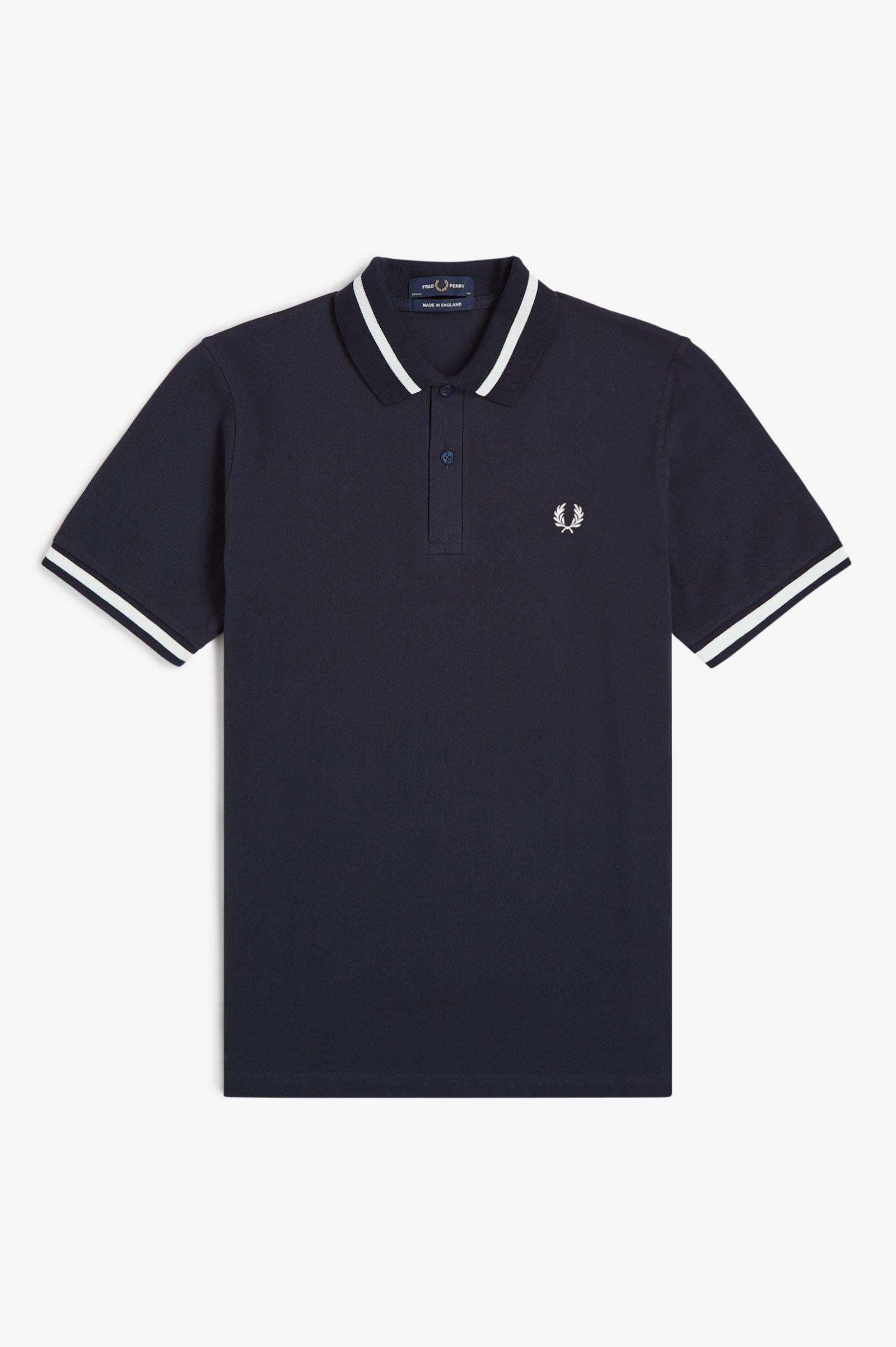 Fred Perry Fred Perry Erkek Kol ve Yaka Ucu Şerit Detaylı Kısa Kollu Lacivert T-Shirt M2-797
