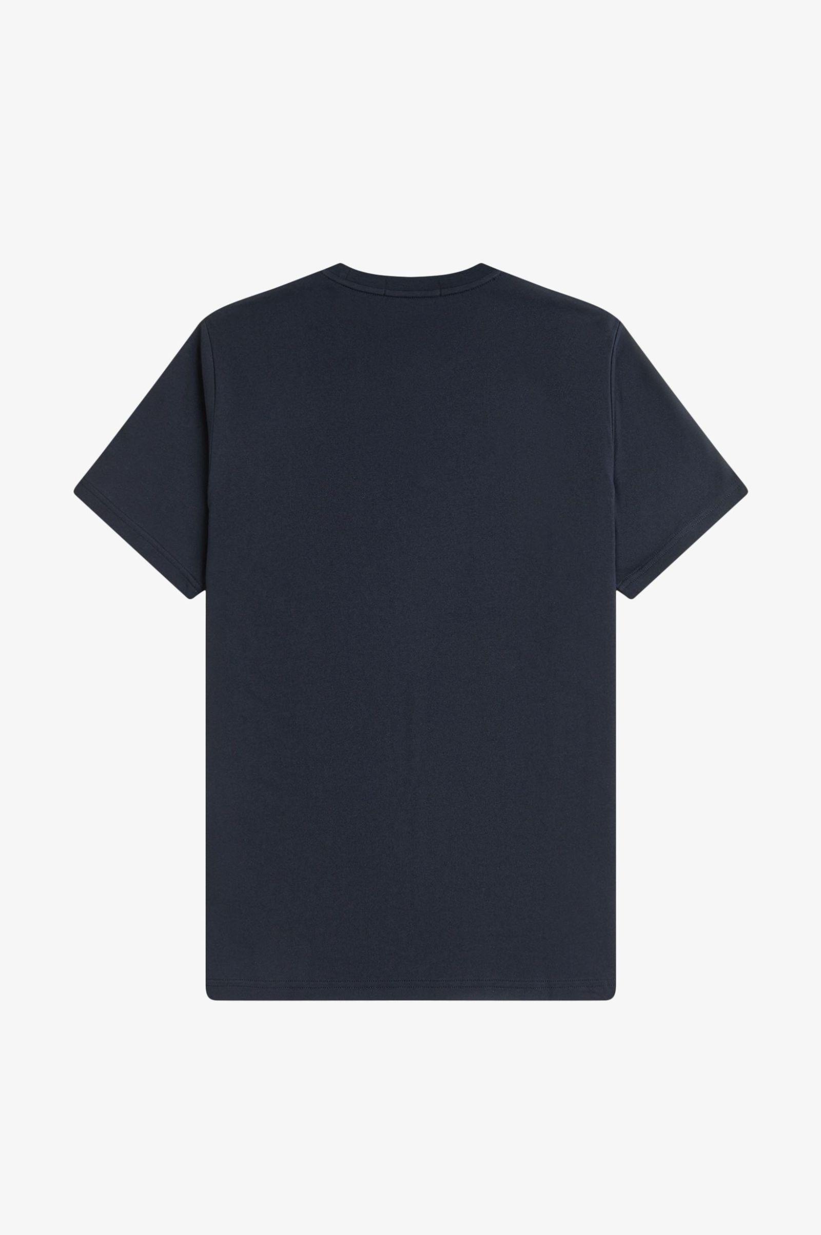 Fred Perry Fred Perry Erkek Normal Kalıp Yuvarlak Yakalı Logo İşlemeli %100 Pamuklu Lacivert T-Shirt M1771-608