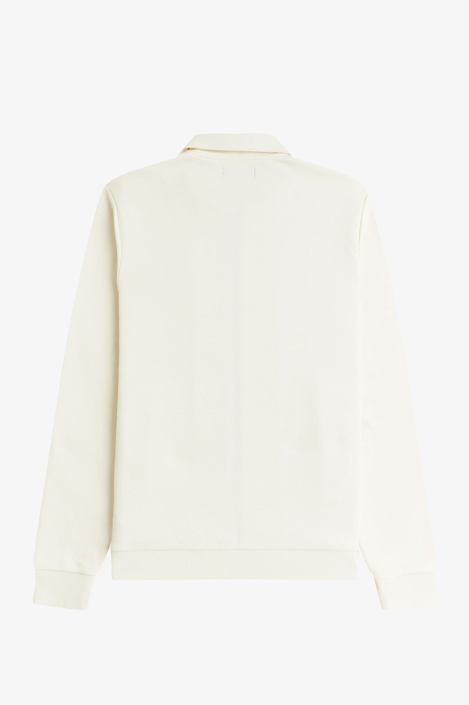 Fred Perry Fred Perry Erkek Normal Kalıp Çift Yönlü Fermuarlı Logo İşlemeli Uzun Kollu Ekru Sweatshirt J1328-560