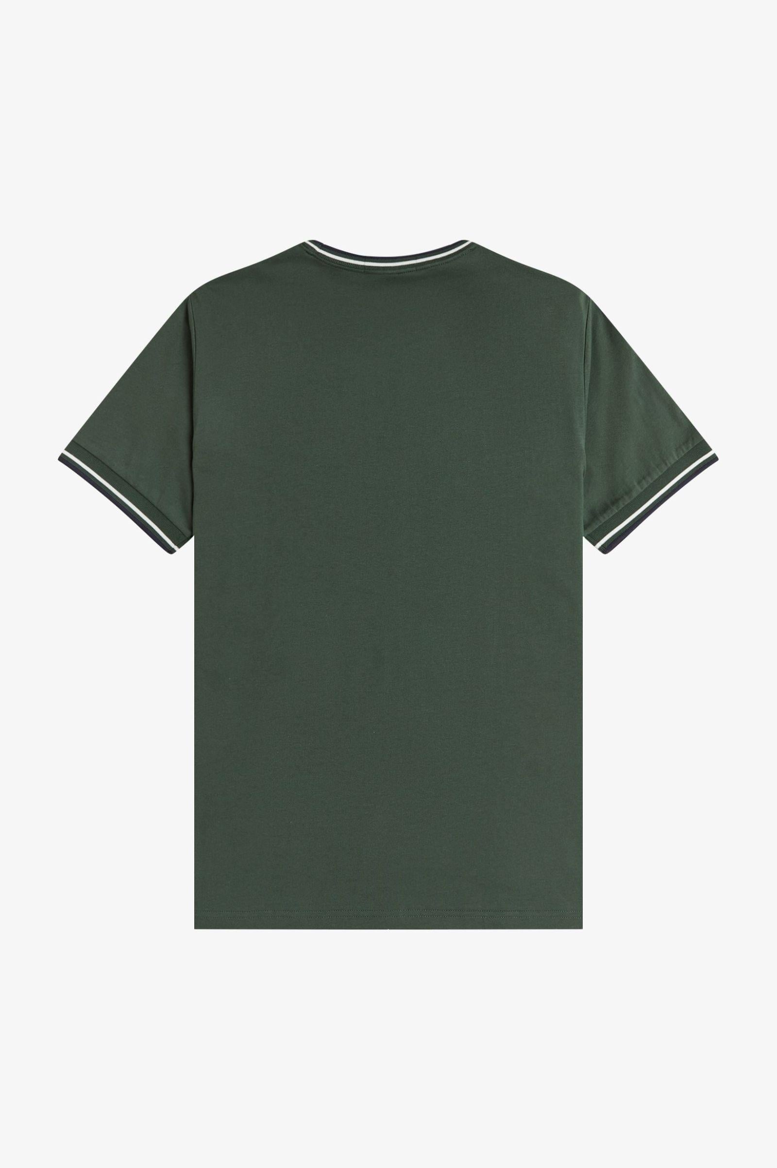 Fred Perry Fred Perry Erkek Normal Kalıp Yuvarlak Yakalı Pamuklu Kısa Kollu Yeşil T-Shirt M1588V-53A