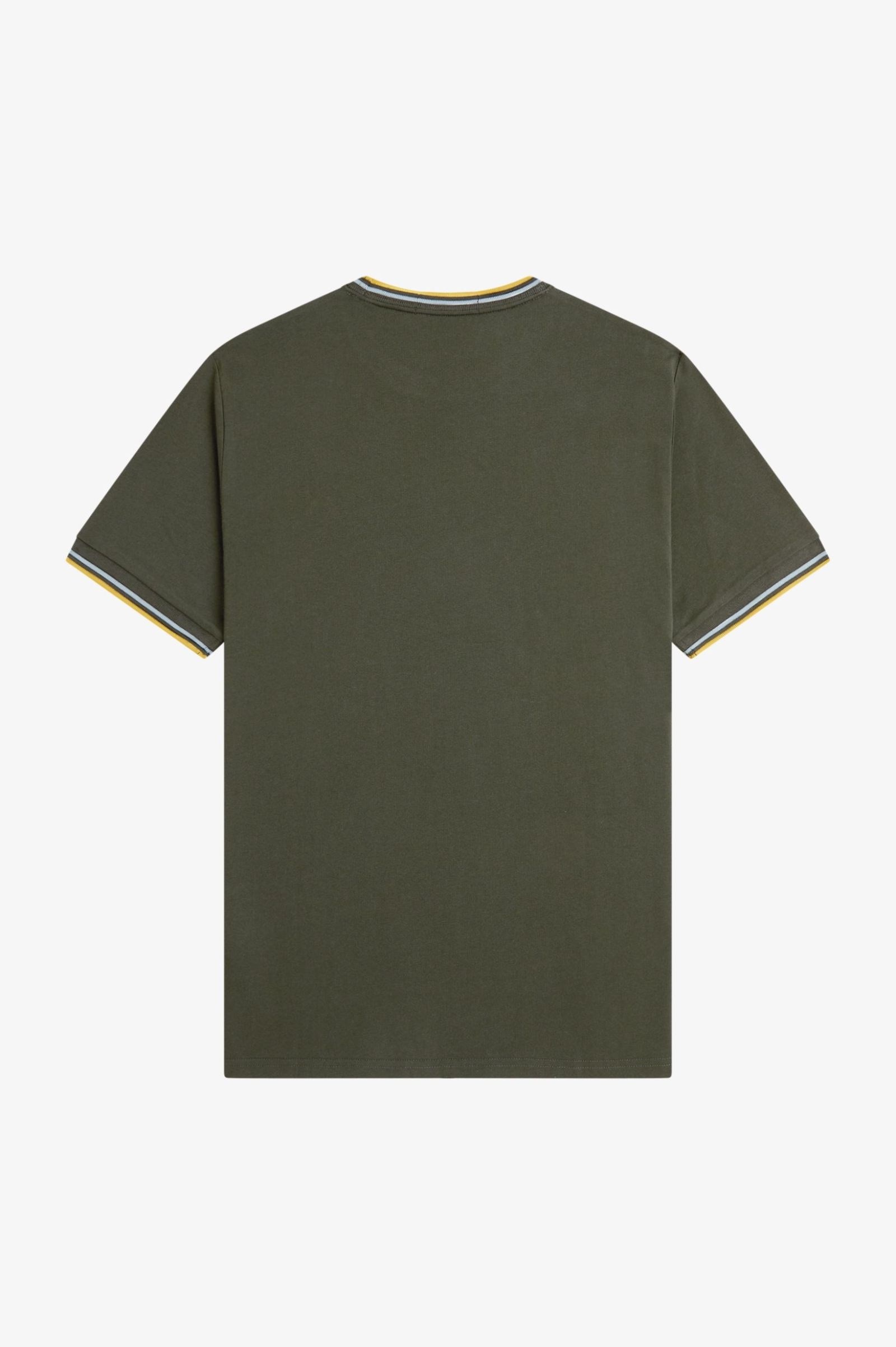 Fred Perry Fred Perry Erkek Normal Kalıp Yuvarlak Yakalı Pamuklu Kısa Kollu Haki T-Shirt M1588V-05B