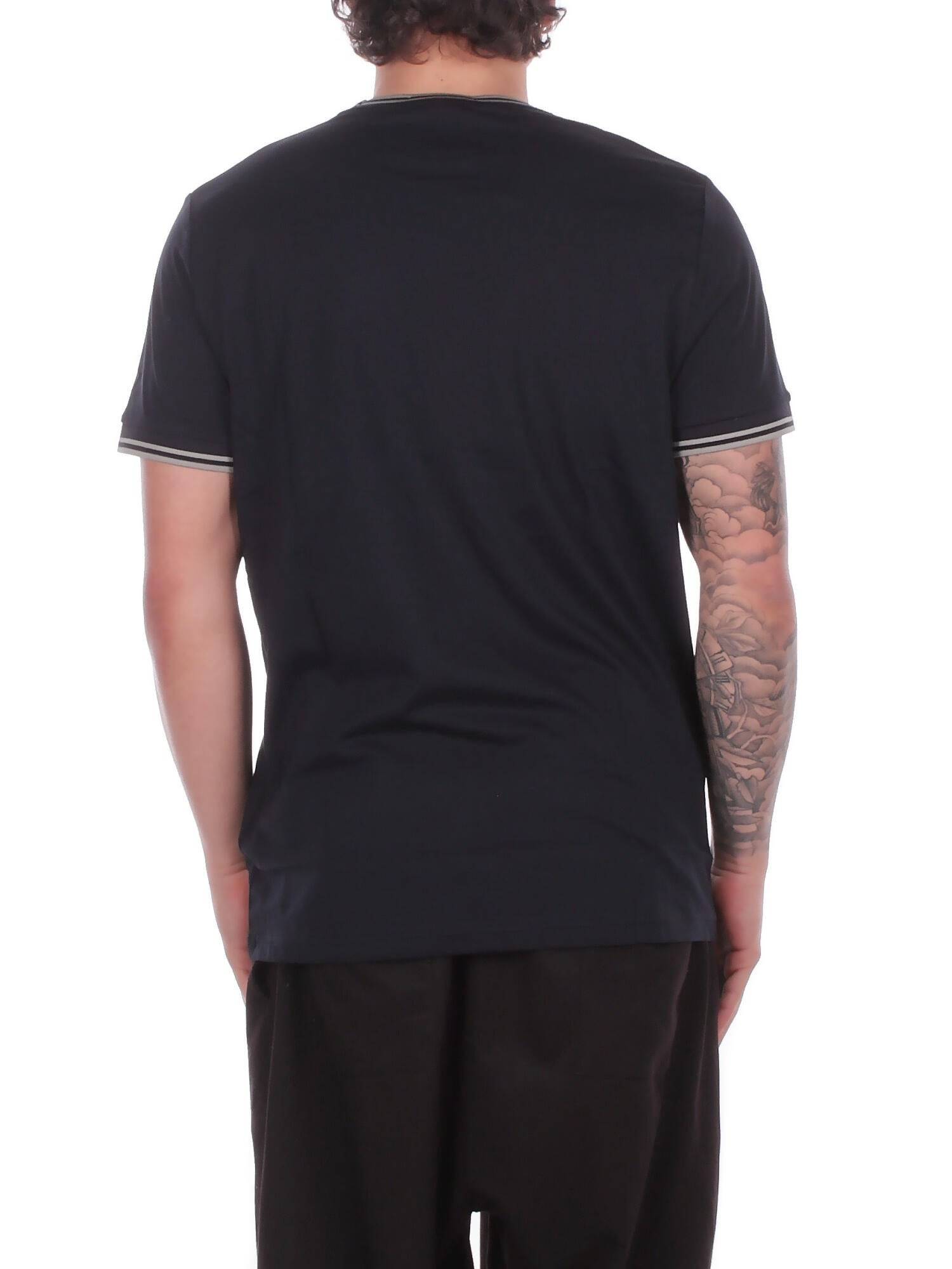 Fred Perry Fred Perry Erkek Normal Kalıp Yuvarlak Yakalı Pamuklu Kısa Kollu Lacivert T-Shirt M1588V-T73