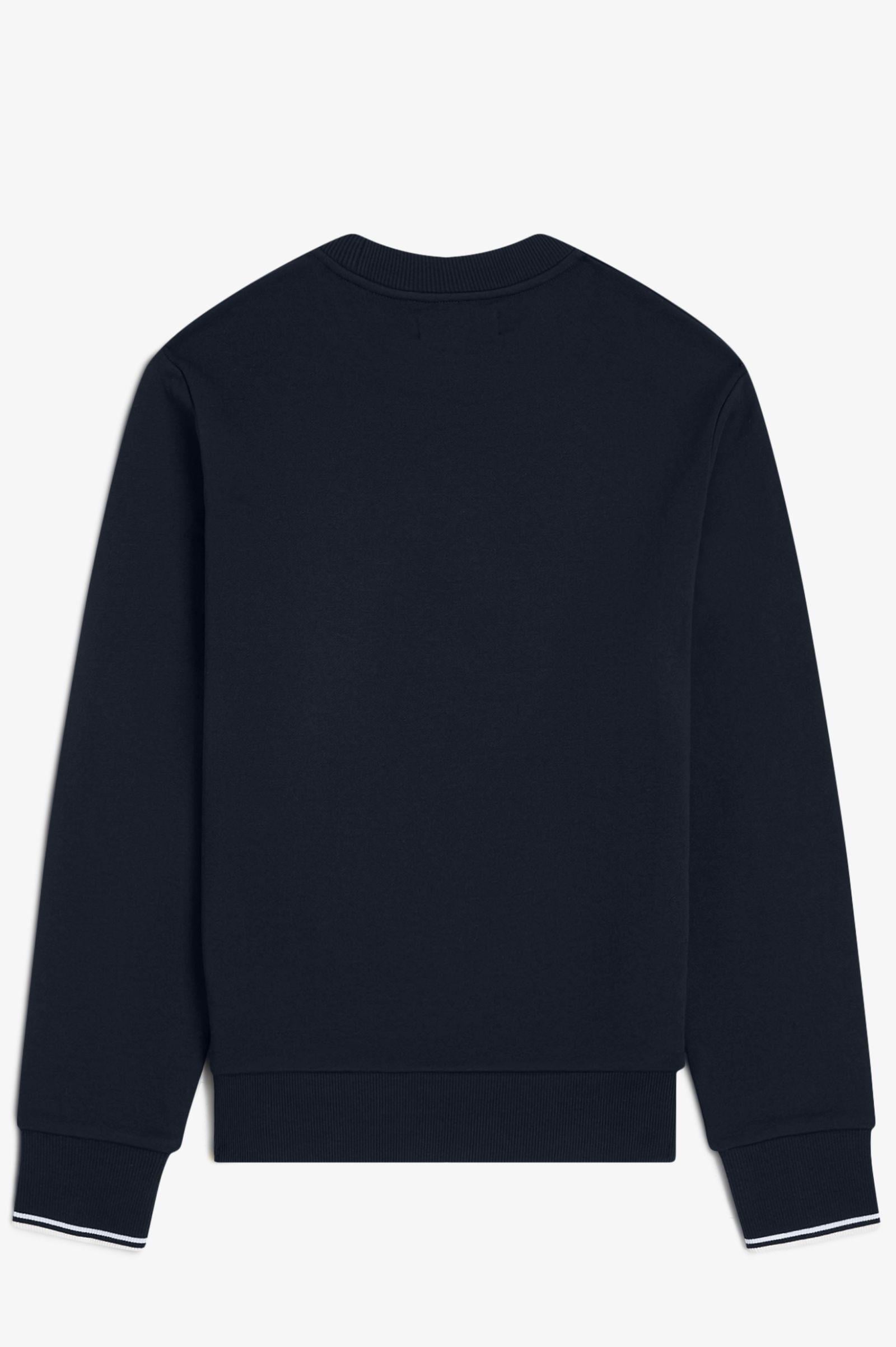 Fred Perry Fred Perry Erkek Normal Kalıp Yuvarlak Yakalı Logo İşlemeli Pamuk Karışımlı Uzun Kollu 248 Sweatshirt M7535-248