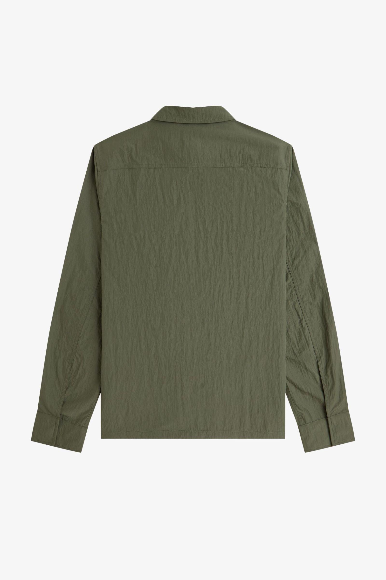 Fred Perry Fred Perry Erkek Normal Kesim Gömlek Yaka Fermuarlı Logo İşlemeli Cep Detaylı Dokulu X21 Gömlek M5684-X21