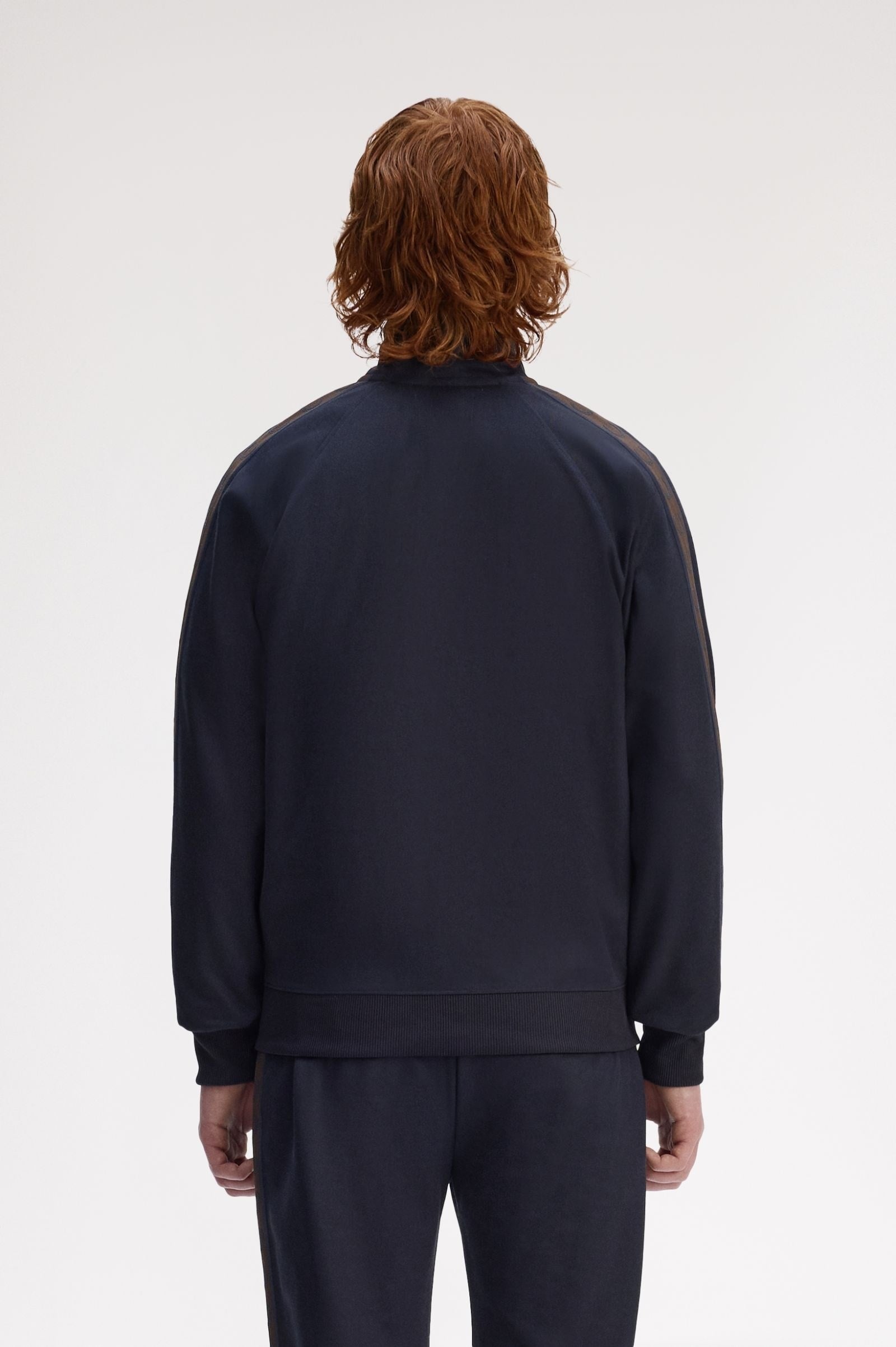 Fred Perry Fred Perry Erkek Omuzdan Kola Marka İşlemeli Huni Yaka Lacivert Eşofman Üstü J5557-40A
