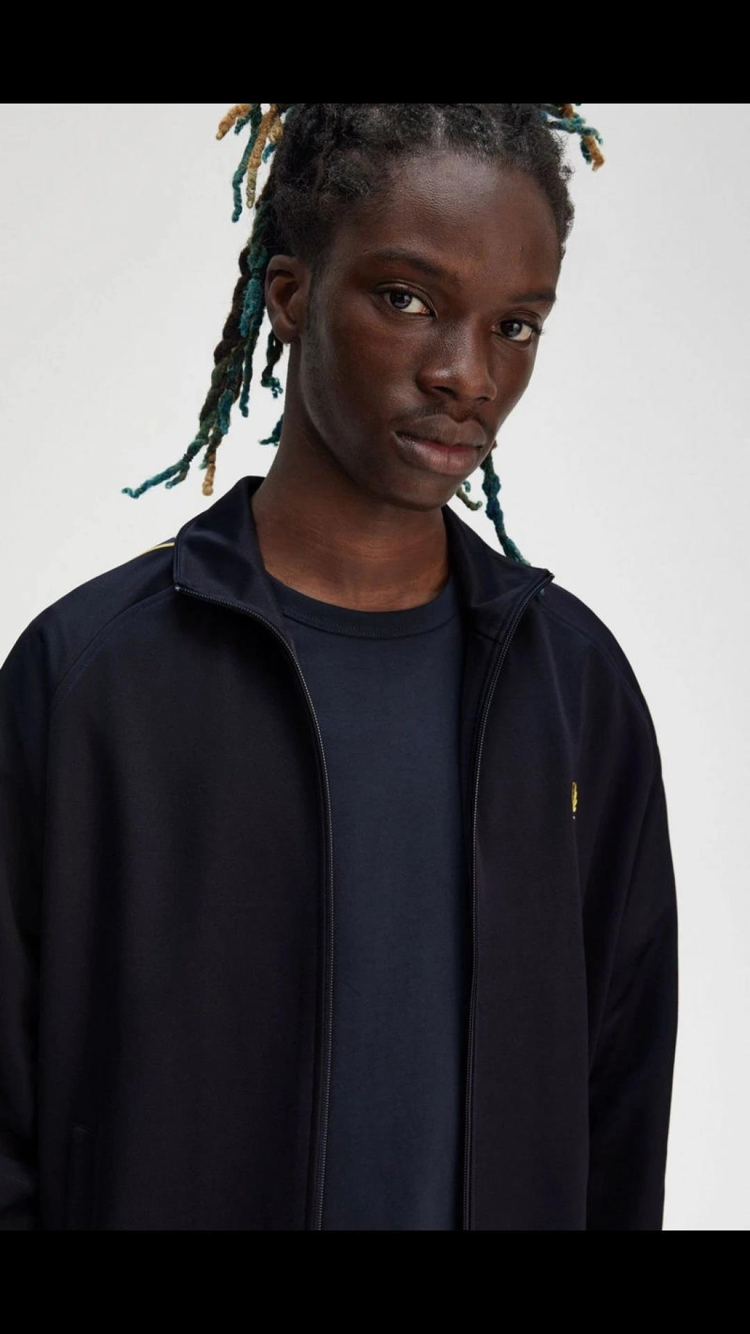 Fred Perry Fred Perry Erkek Omuzdan Kola Marka İşlemeli Huni Yaka Lacivert Ceket J5557-W75