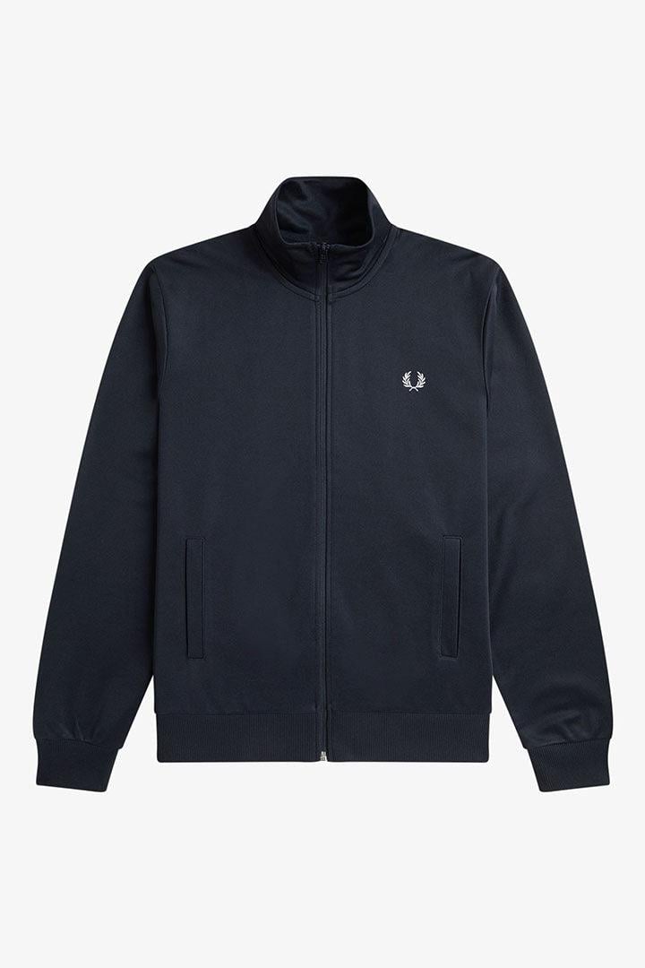 Fred Perry Fred Perry Erkek Pamuklu Triko Kumaş Fermuar Kapamalı Uzun Kollu Lacivert Ceket J6000-608