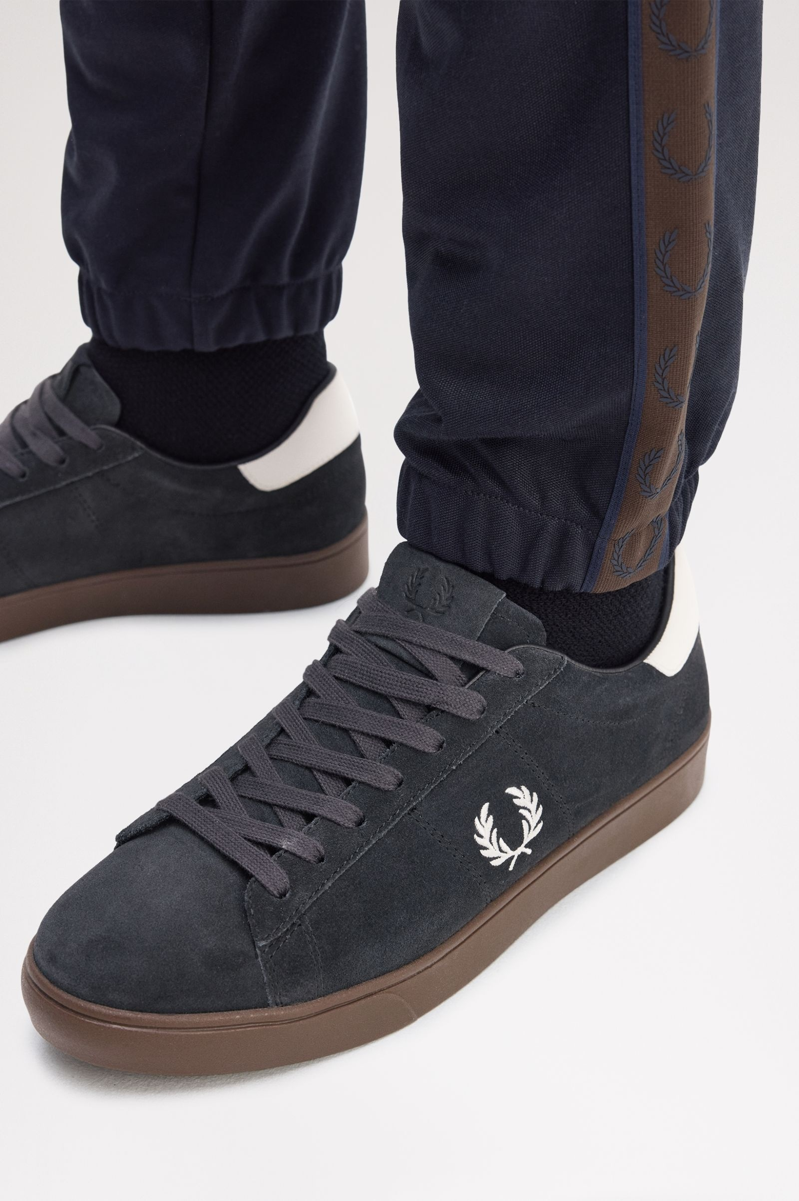 Fred Perry Fred Perry Erkek Rahat Düz Taban Nefes Alabilen Üst Yüzey Deri Gri Sneaker B1317-297