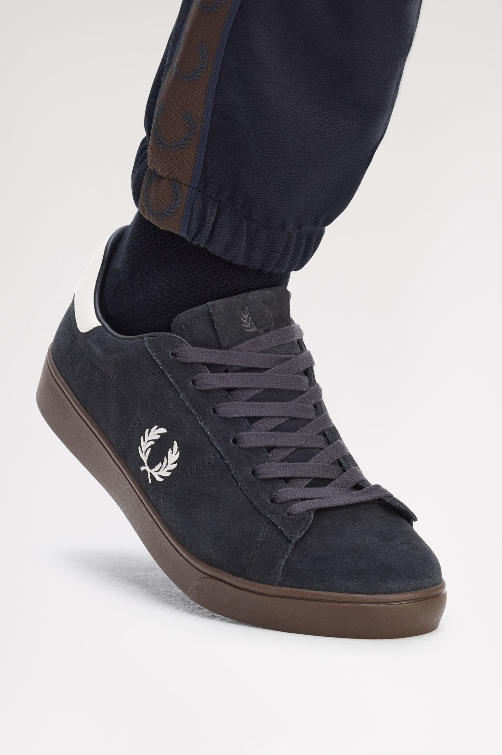 Fred Perry Fred Perry Erkek Rahat Düz Taban Nefes Alabilen Üst Yüzey Deri Gri Sneaker B1317-297