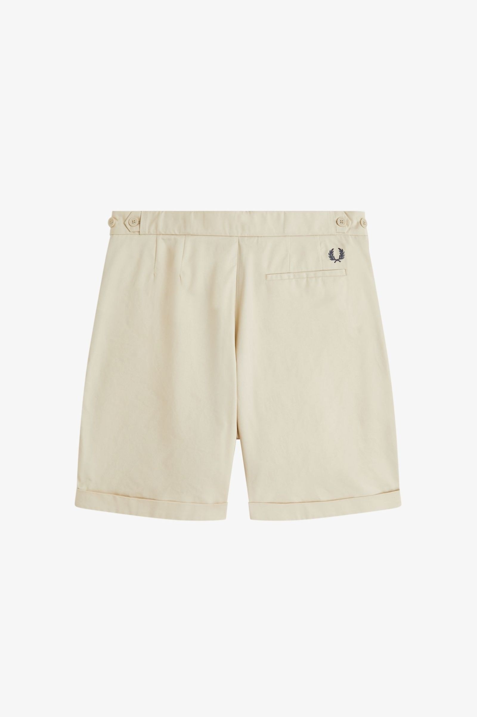 Fred Perry Fred Perry Erkek Regular Fit Logo İşlemeli Gabardin Kumaşlı Bej Şort S2301-691