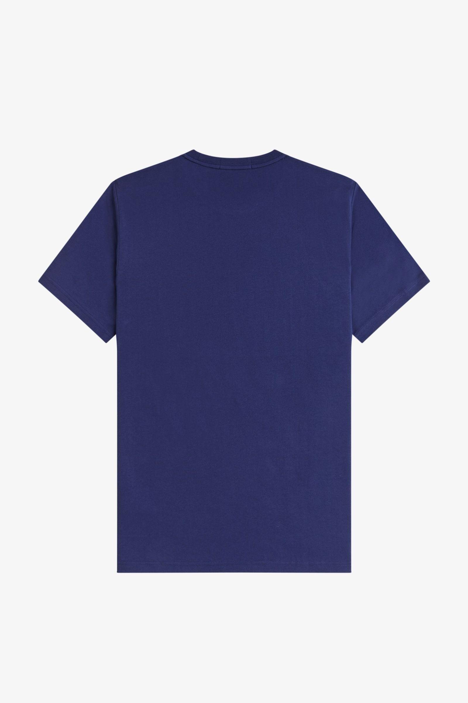Fred Perry Fred Perry Erkek Regular Fit Logo İşlemeli Pamuklu Yuvarlak Yakalı Kısa Kollu Lacivert T-Shirt M1367-143