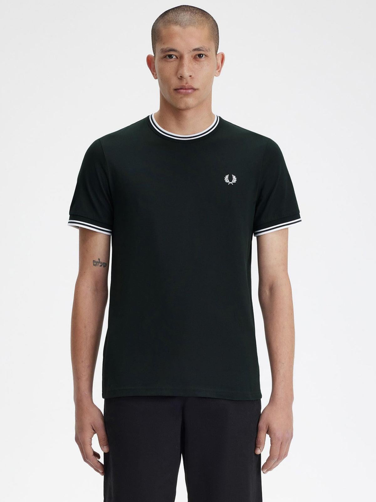 Fred Perry Fred Perry Erkek Regular Fit Kısa Kollu Şerit Detaylı T50 T-Shirt M1588-T50