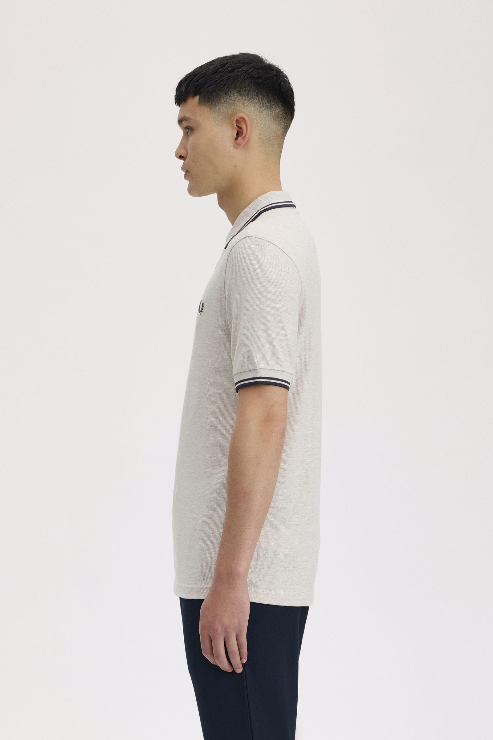 Fred Perry Fred Perry Erkek Regular Fit Yakası ve Kolları Çizgi Detaylı %100 Pamuklu Kısa Kollu W50 Polo Yaka T-Shirt M3600-W50