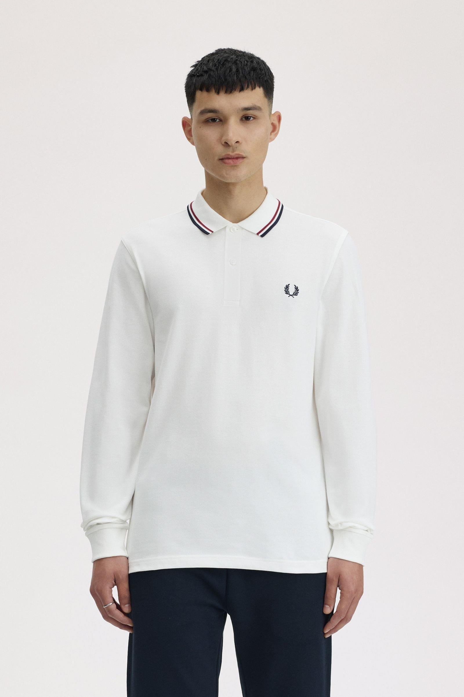Fred Perry Fred Perry Erkek Regular Fit %100 Pamuklu Yakası Çizgi Detaylı Uzun Kollu T60 Gömlek M3636-T60