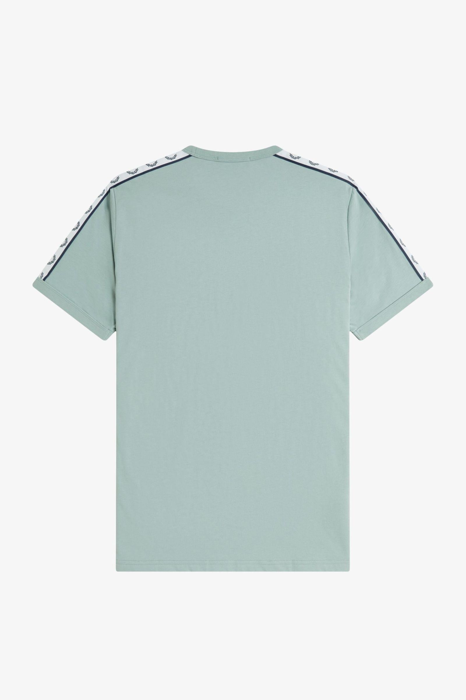 Fred Perry Fred Perry Erkek Regular Fit %100 Pamuklu Omuzdan Uzanan Logo Şeritli Yuvarlak Yaka Kısa Kollu Mavi T-Shirt M4620-959
