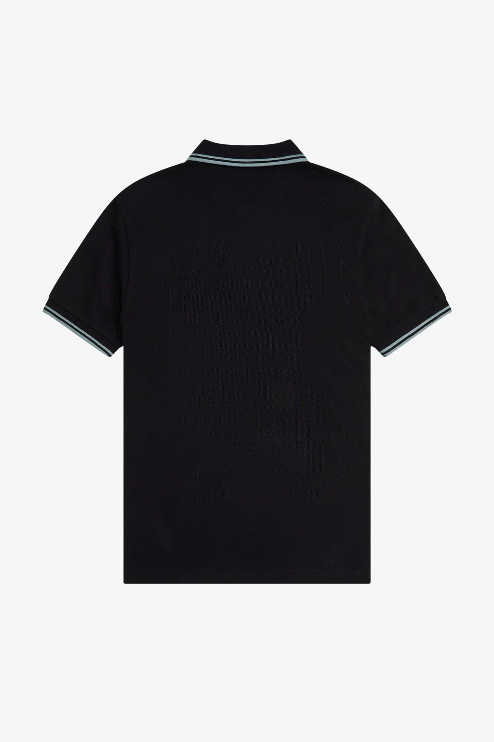 Fred Perry Fred Perry Erkek Regular Fit Yakası ve Kolları Çizgi Detaylı %100 Pamuklu Kısa Kollu Q46 Polo Yaka T-Shirt M3600-Q46