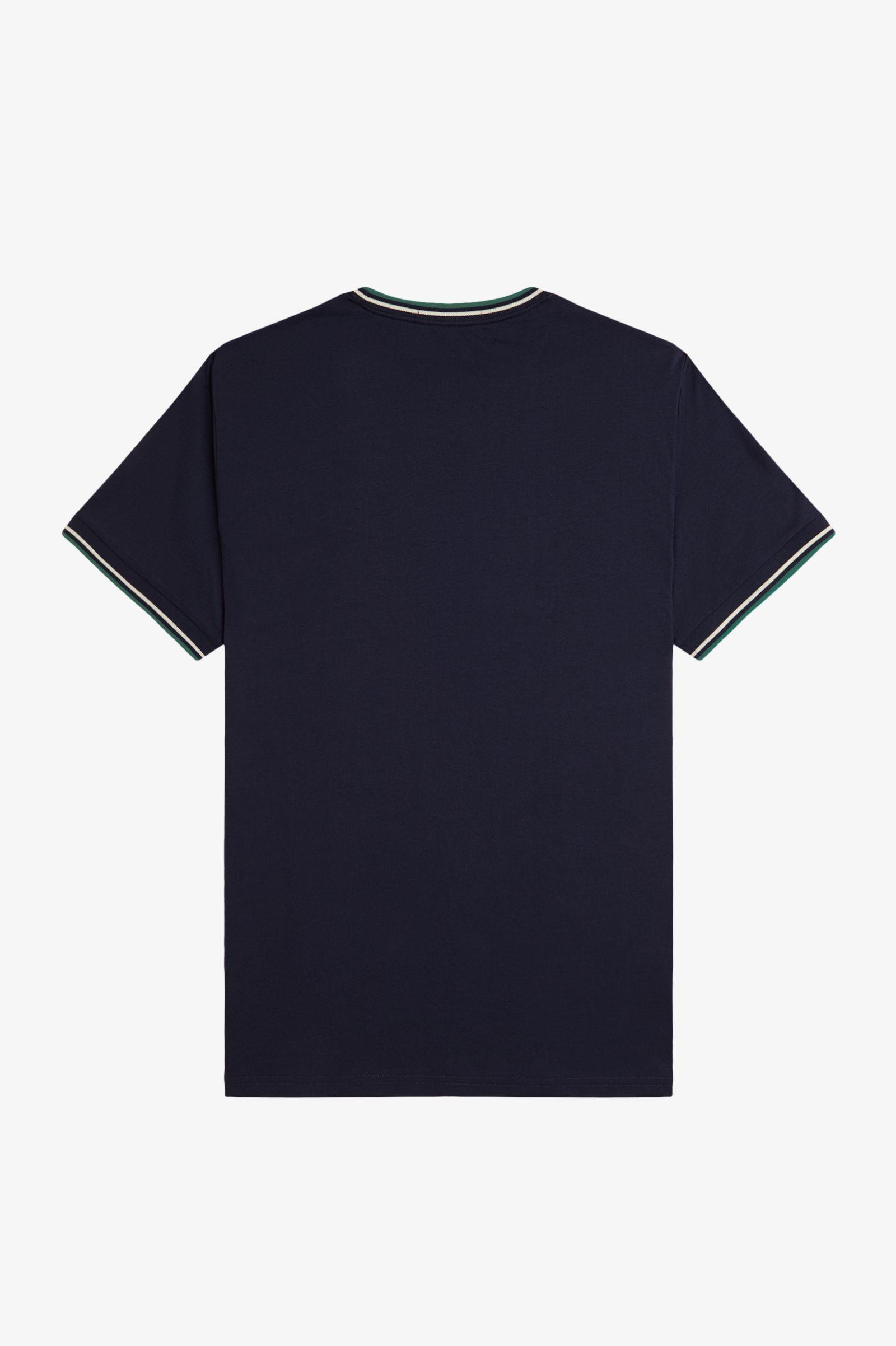 Fred Perry Fred Perry Erkek Regular Fit Kısa Kollu Şerit Detaylı Lacivert T-Shirt M1588-Y30