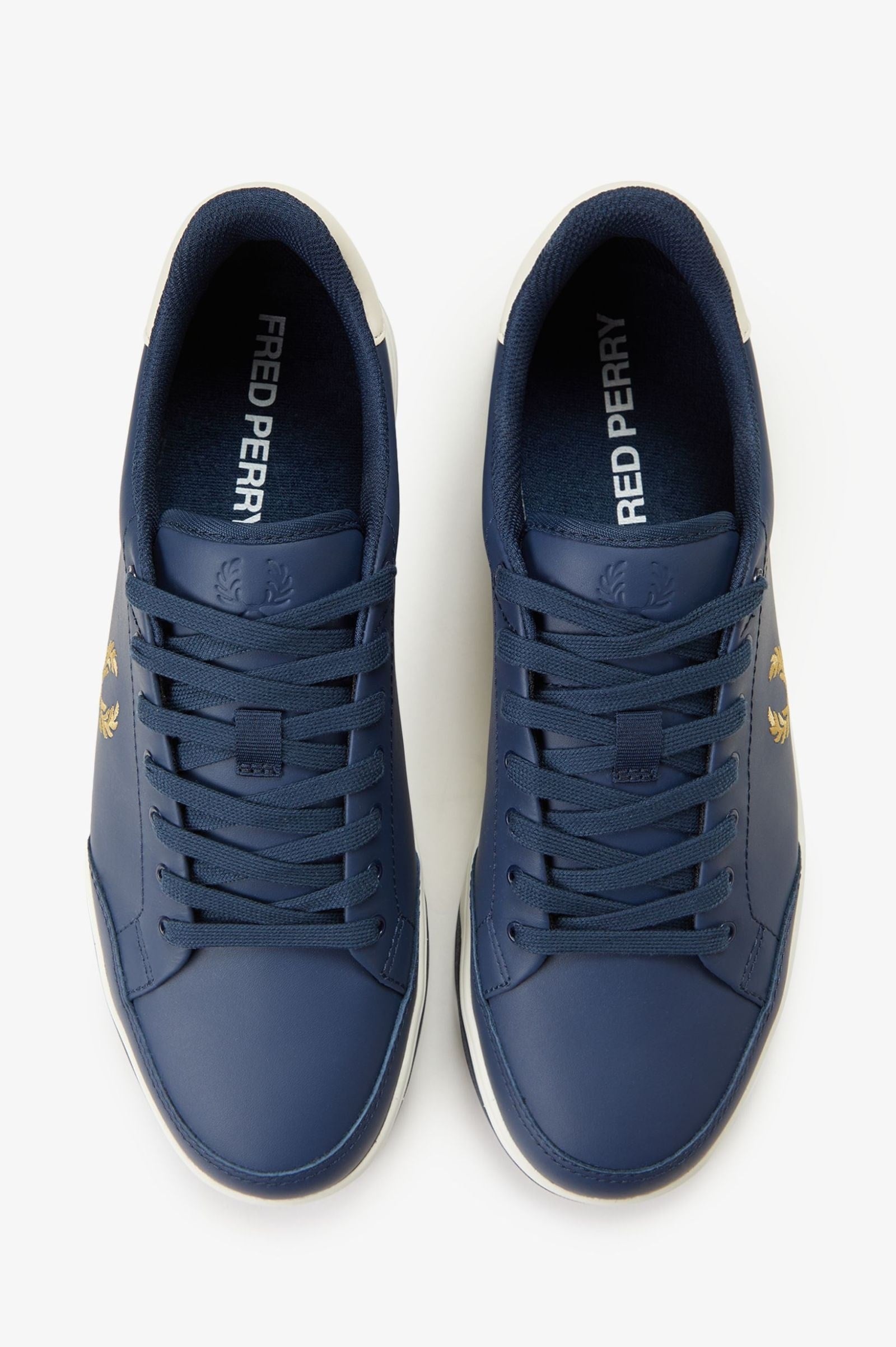 Fred Perry Fred Perry Erkek Yumuşak Dokulu Deri Logo İşlemeli Düşük Bilekli Mavi Sneaker B2314-X86