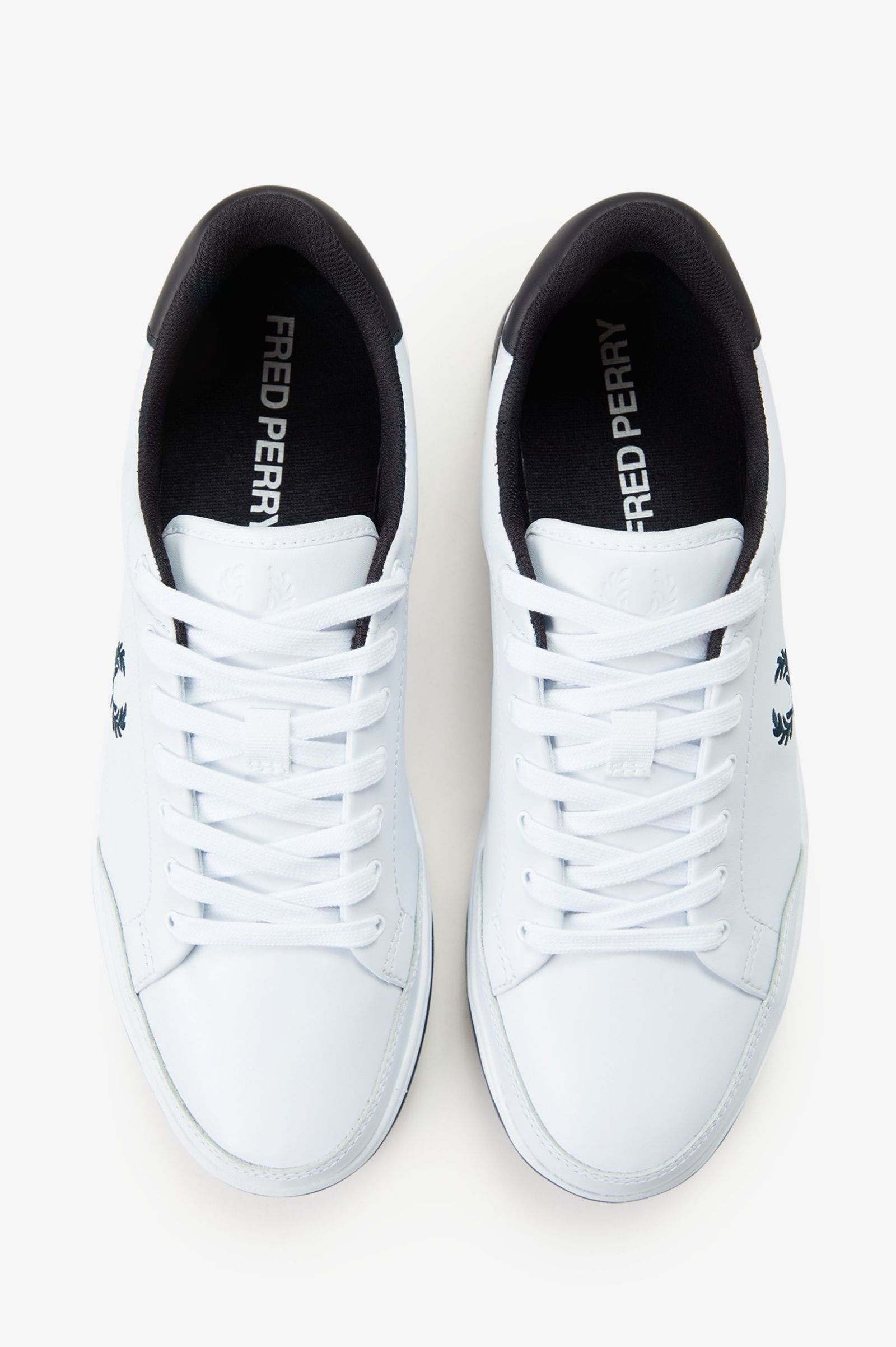 Fred Perry Fred Perry Erkek Yumuşak Dokulu Deri Logo İşlemeli Düşük Bilekli Beyaz Sneaker B2314-100