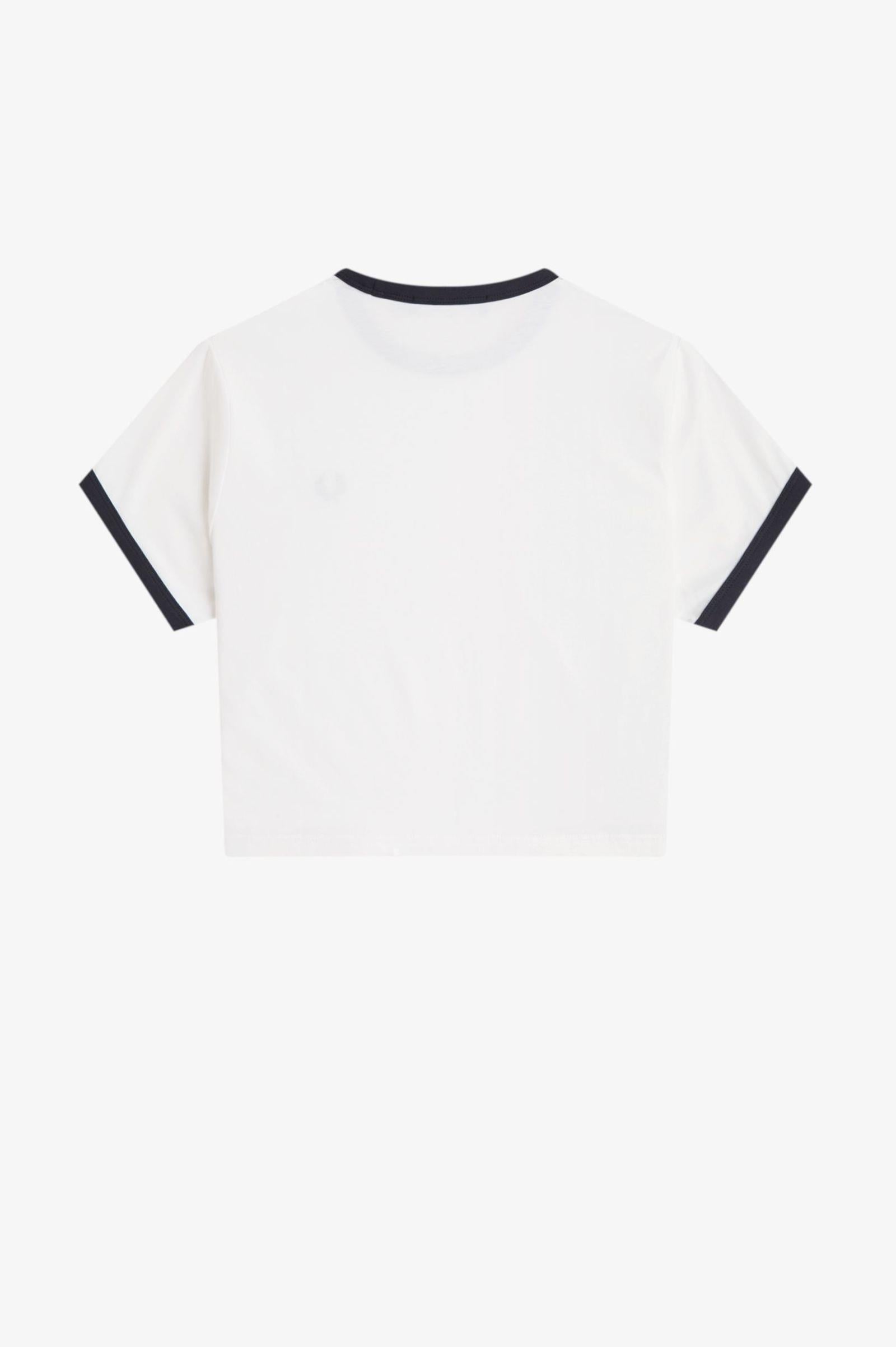 Fred Perry Fred Perry Kadın Yuvarlak Yaka Kısa Boy Kısa Kollu Pamuklu Beyaz T-Shirt G9163-129