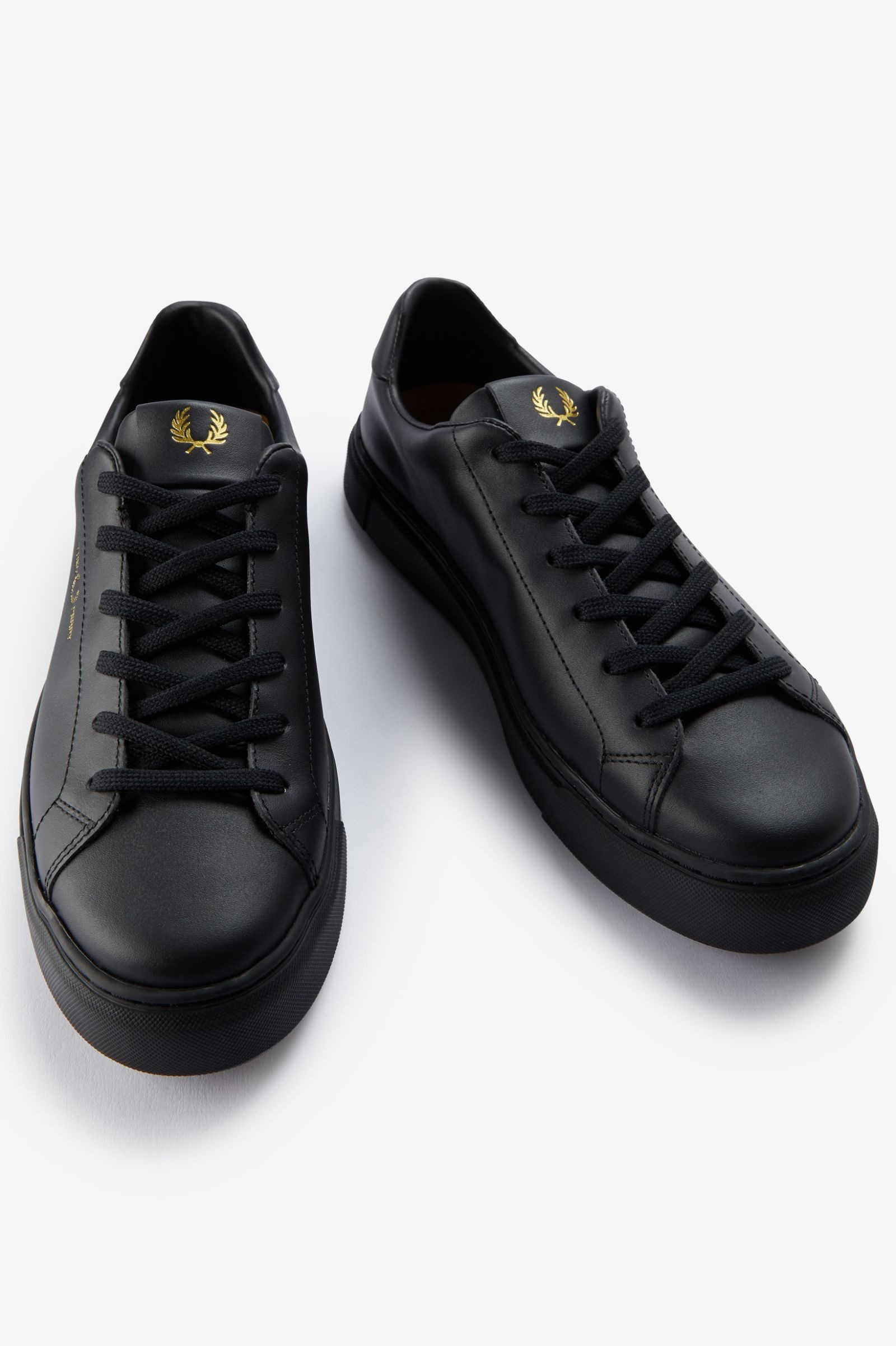 Fred Perry Fred Perry Unısex Deri Bağlamalı Rahat Taban Düz Model Siyah Sneaker B5310-774