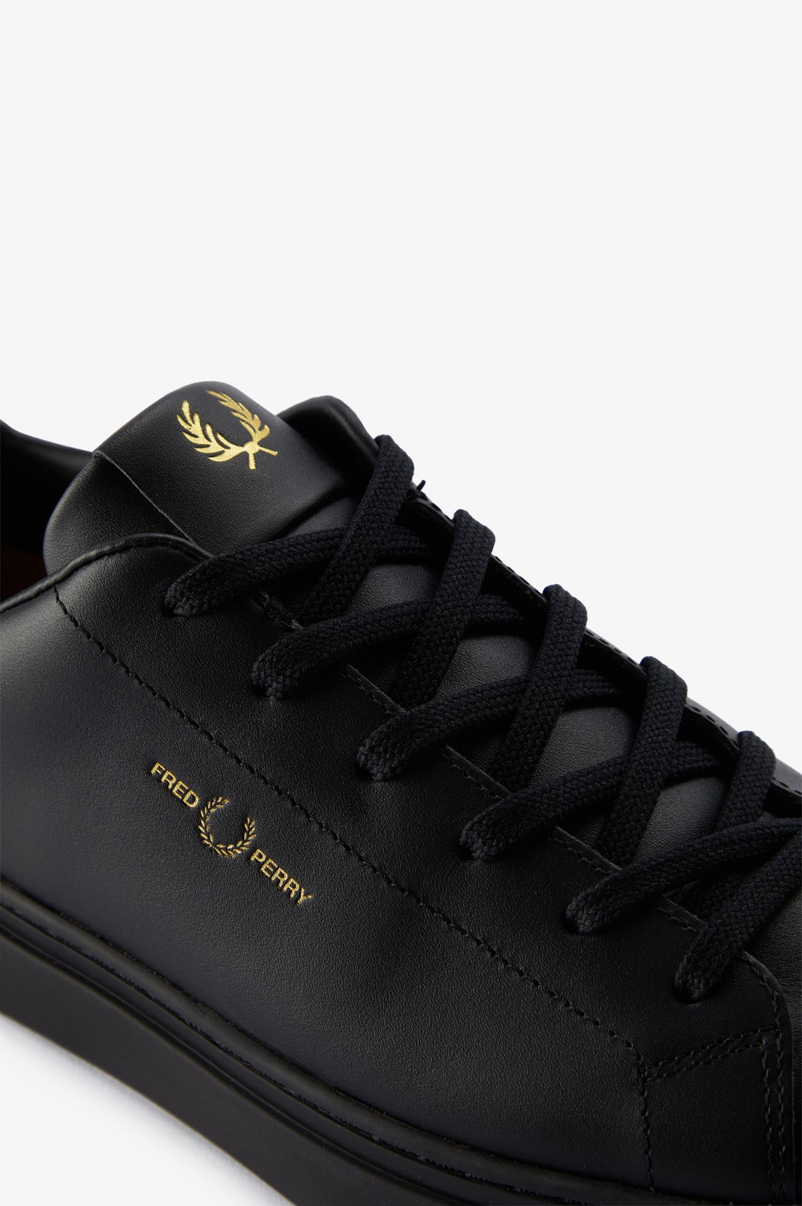 Fred Perry Fred Perry Unısex Deri Bağlamalı Rahat Taban Düz Model Siyah Sneaker B5310-774