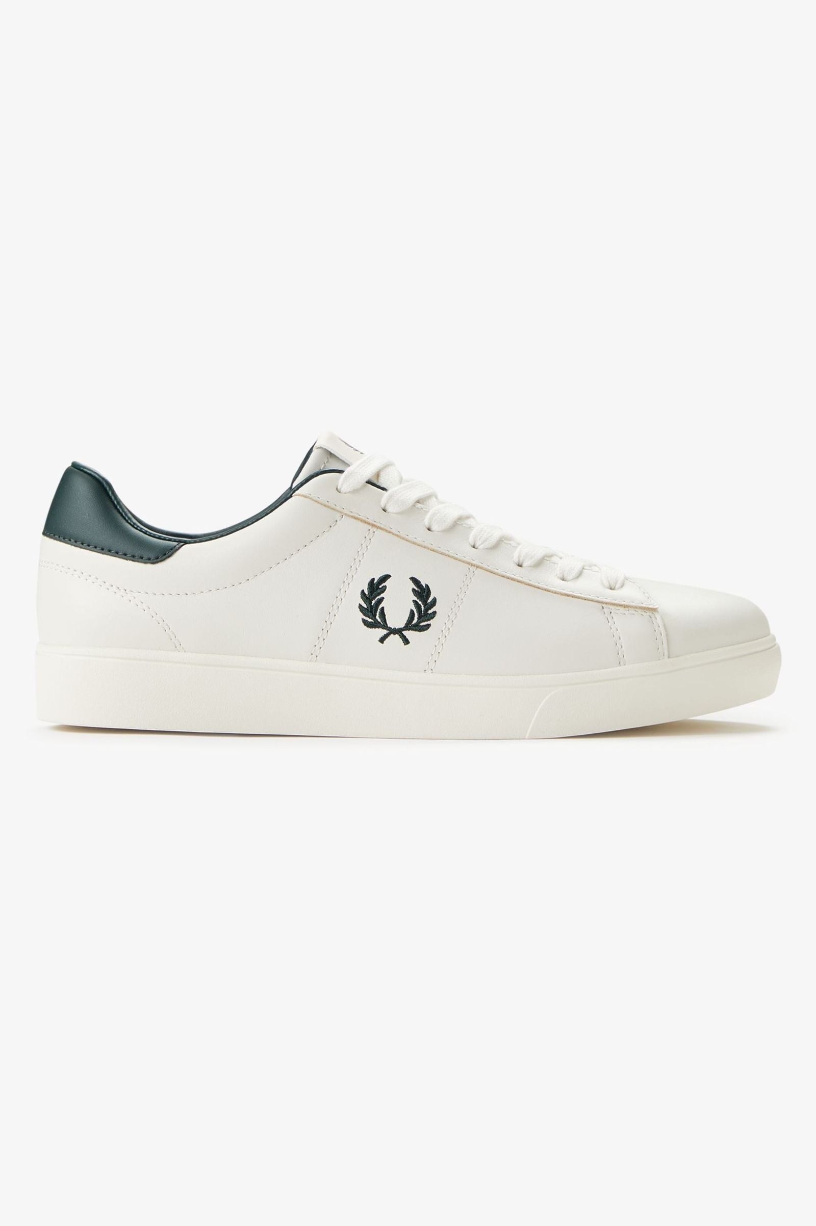 Fred Perry Fred Perry Unısex Düşük Bilekli Rahat Taban Logo İşlemeli Deri Ekru Sneaker B4334-172