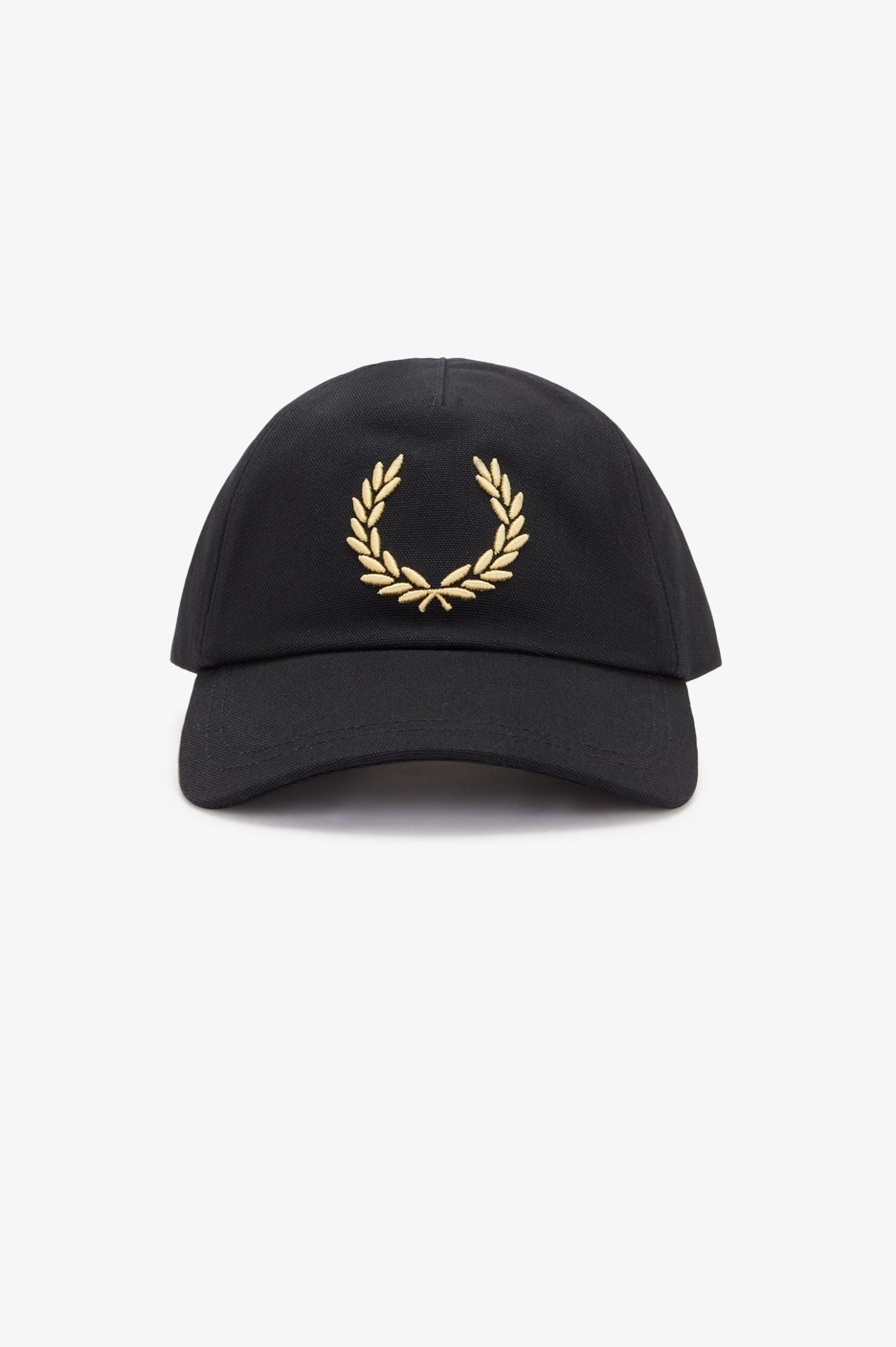 Fred Perry Fred Perry Unısex Nakış İşlemeli Defne Çelengi Ayarlanabilir Mat Tokalı Pamuklu Kanvas Siyah Şapka HW2307-90A