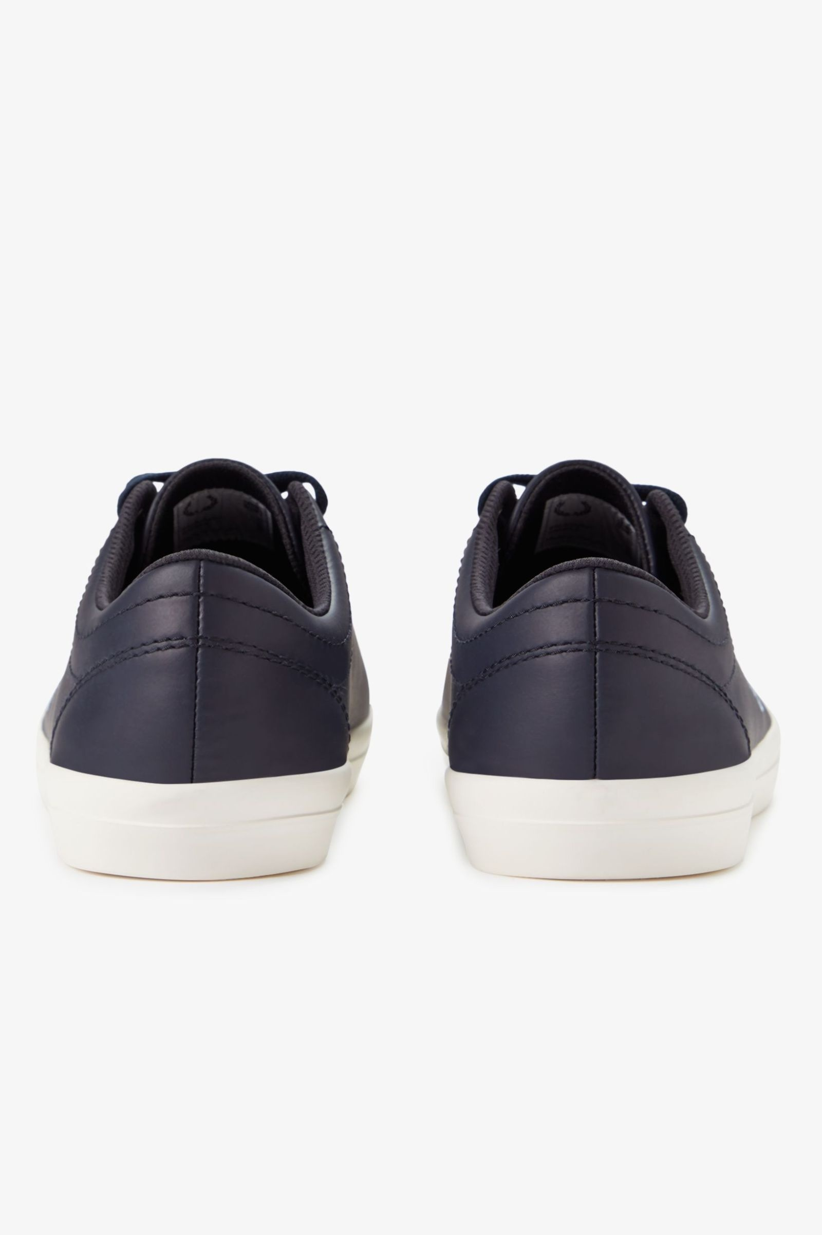 Fred Perry Fred Perry Unısex Parlak Deri Yuvarlak Burun Rahat Düz Taban Lacivert Sneaker B1306-608