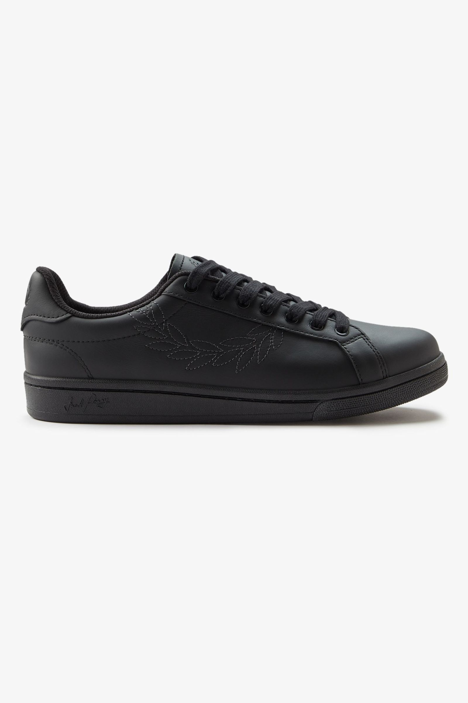 Fred Perry Fred Perry Unısex Rahat Taban Bağcıklı Deri Düz Taban Siyah Sneaker B1314-102