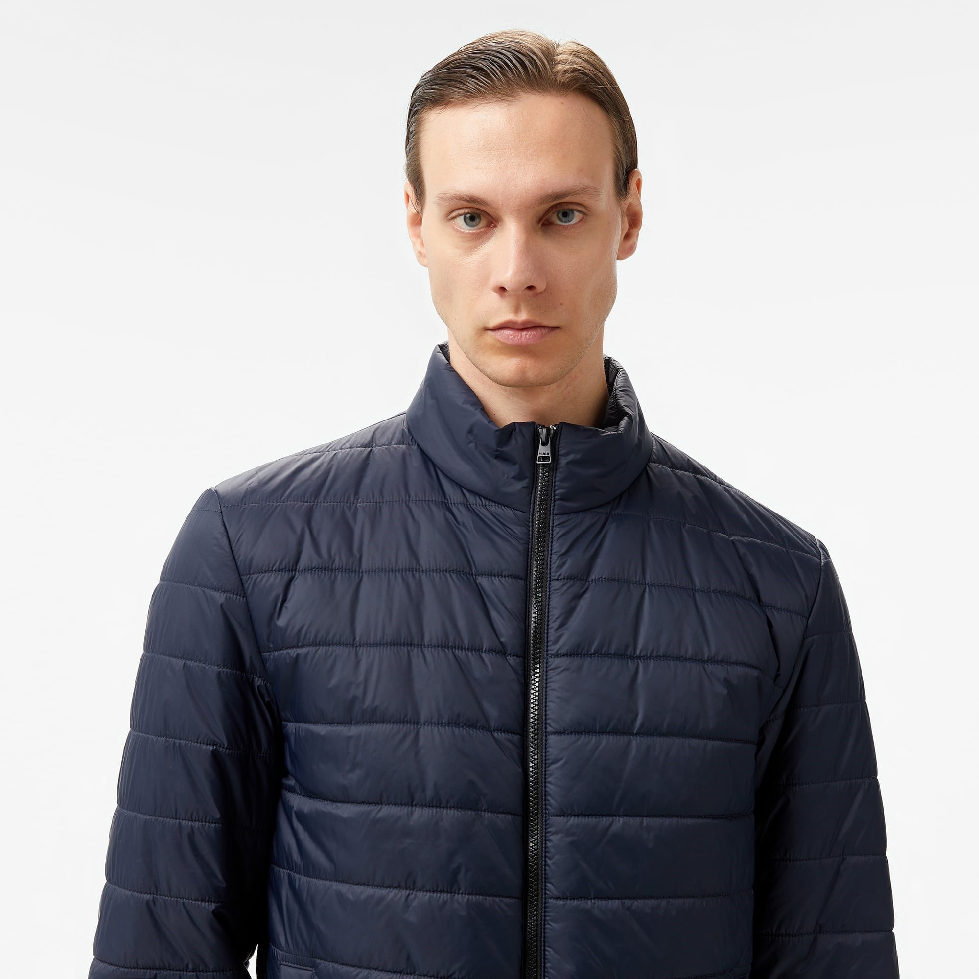 HUGO HUGO Erkek Marka Logo Detaylı Regular Fit Uzun Kollu Lacivert Ceket 50517753-405